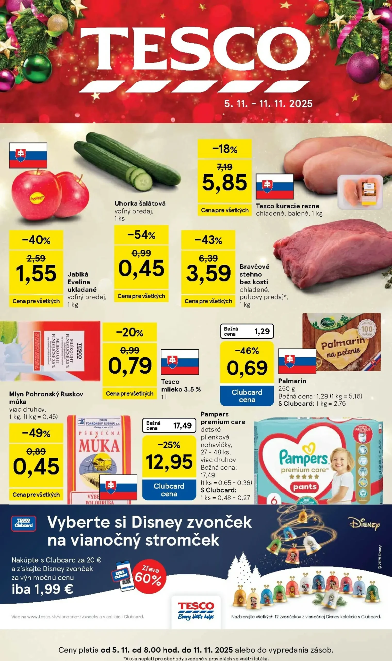 Aktuálny tesco leták platný od stredy 05.11 do 11.11