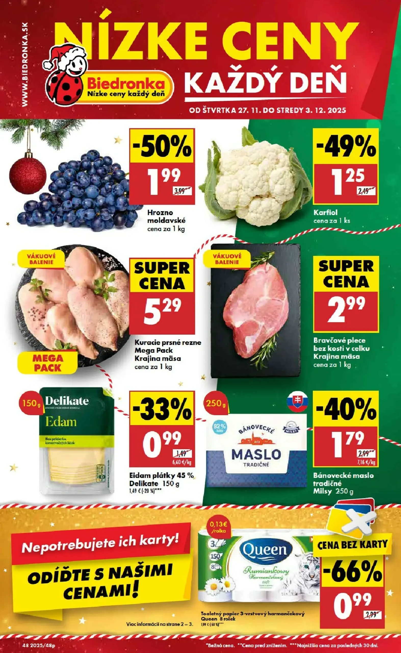 Page 1 of Aktuálny biedronka leták platný od štvrtka 27.11 do 03.12