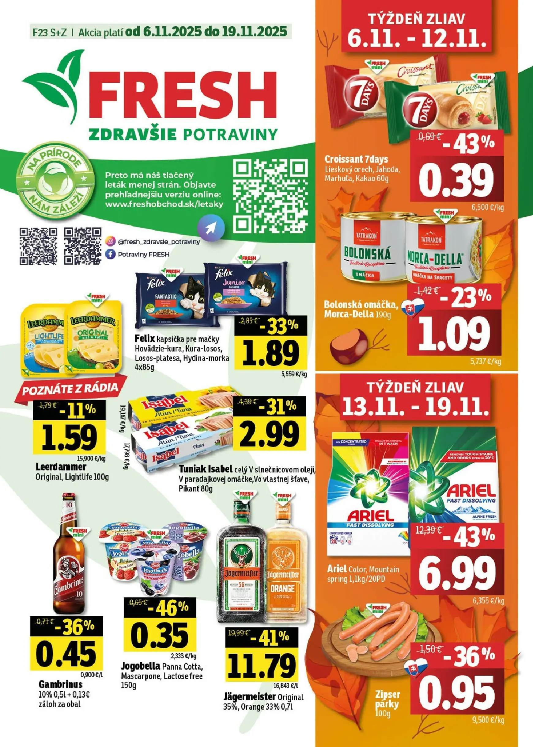 Aktuálny fresh leták platný od štvrtka 06.11 do 19.11