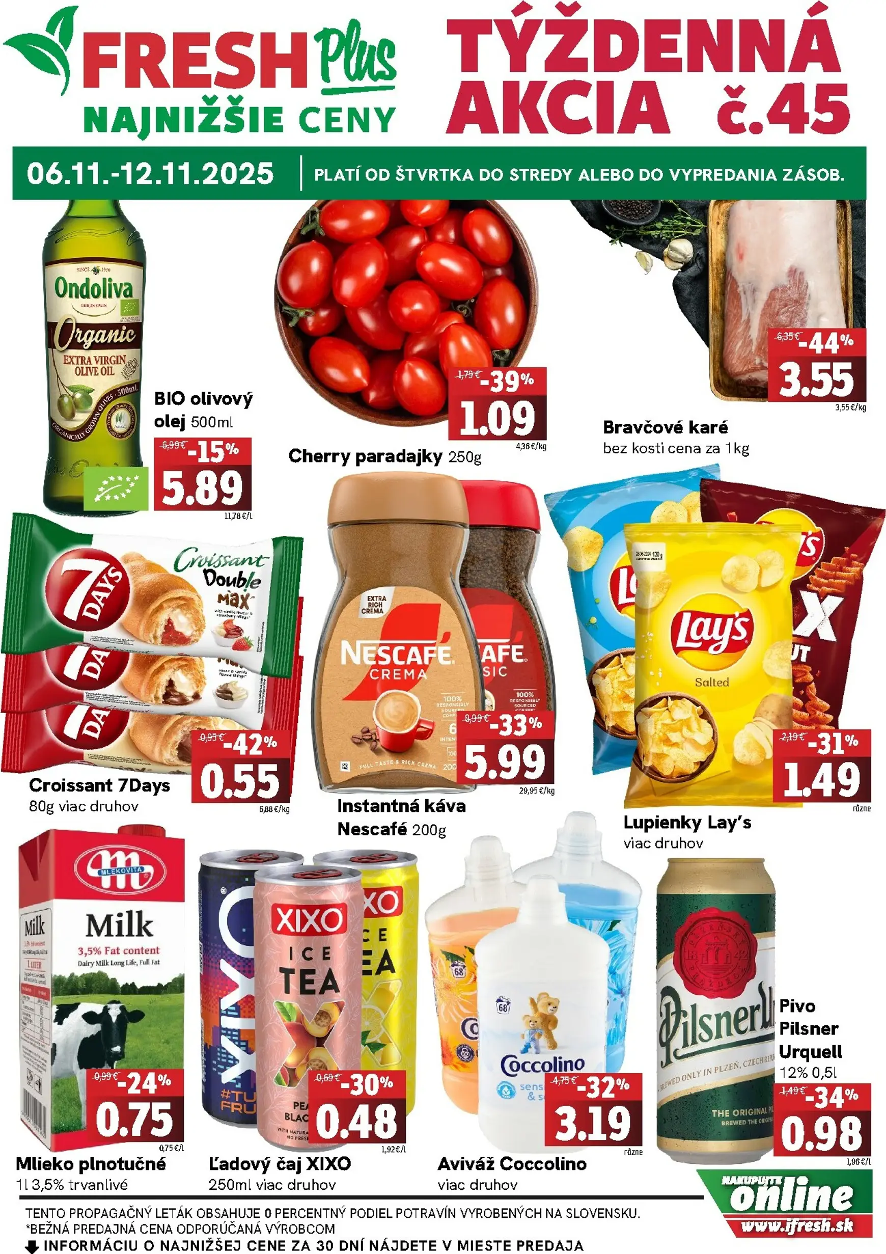 Aktuálny fresh leták platný od štvrtka 06.11 do 12.11