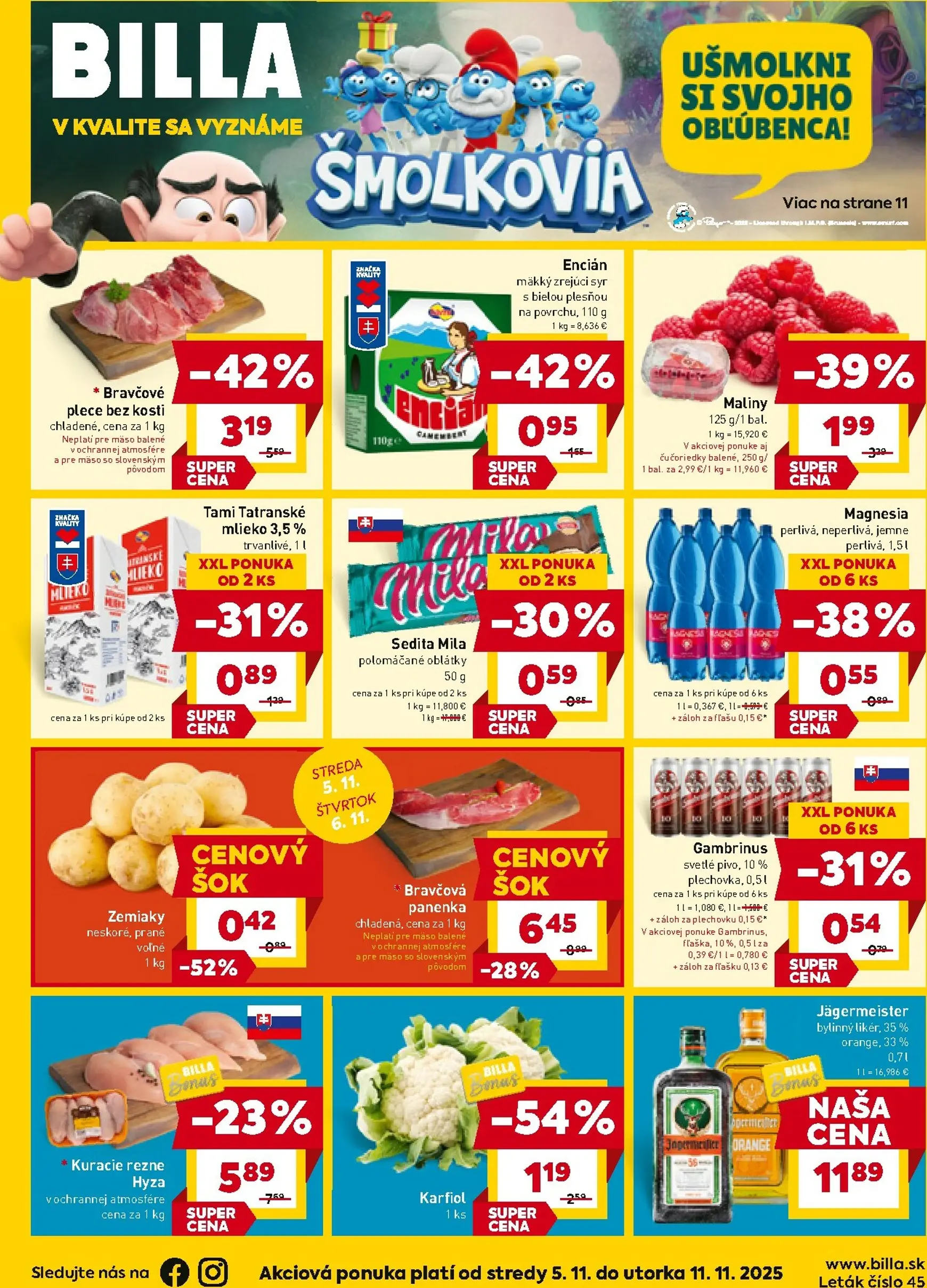Aktuálny billa leták platný od stredy 05.11 do 11.11
