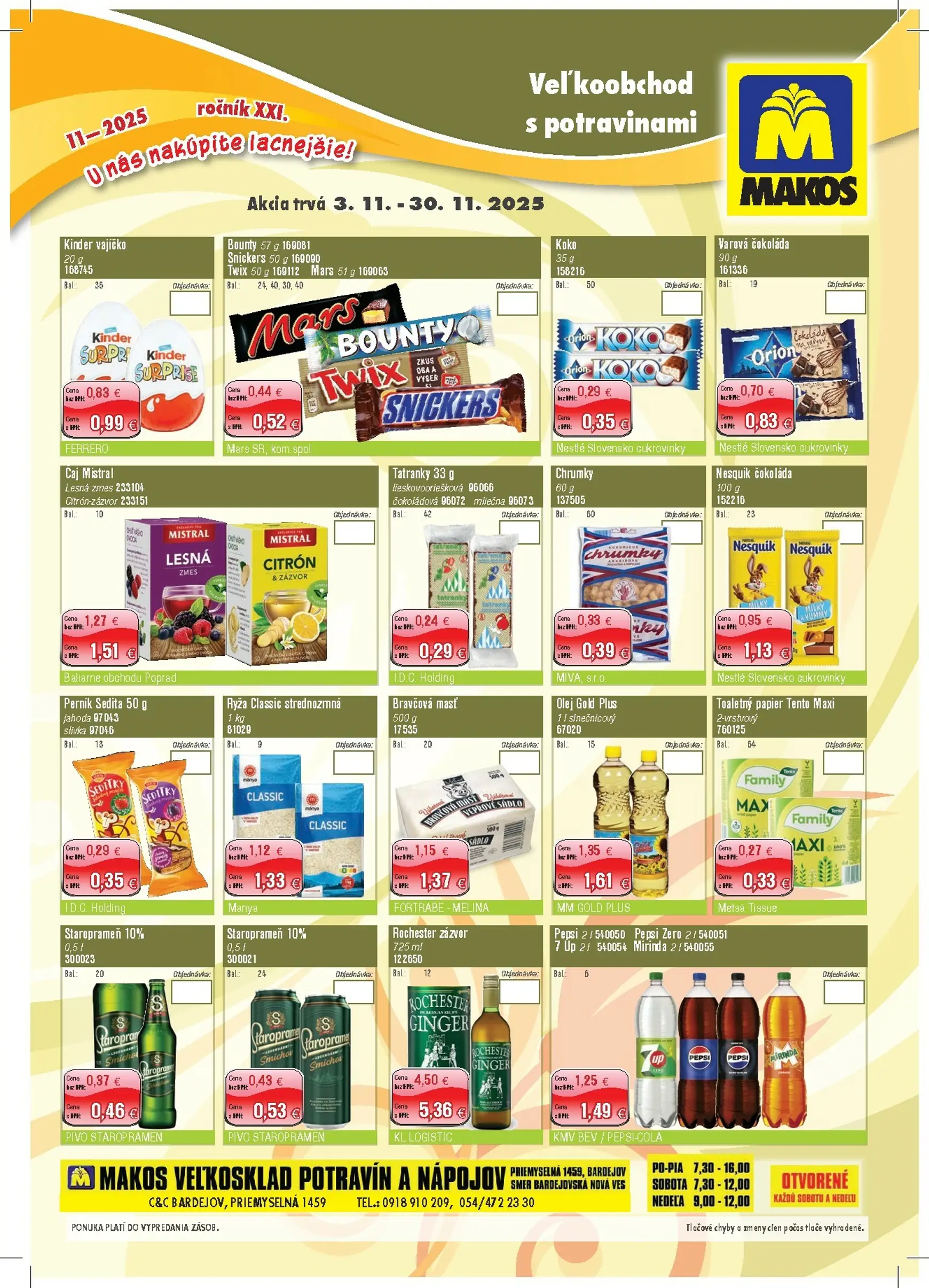 Aktuálny makos leták platný od stredy 05.11 do 30.11