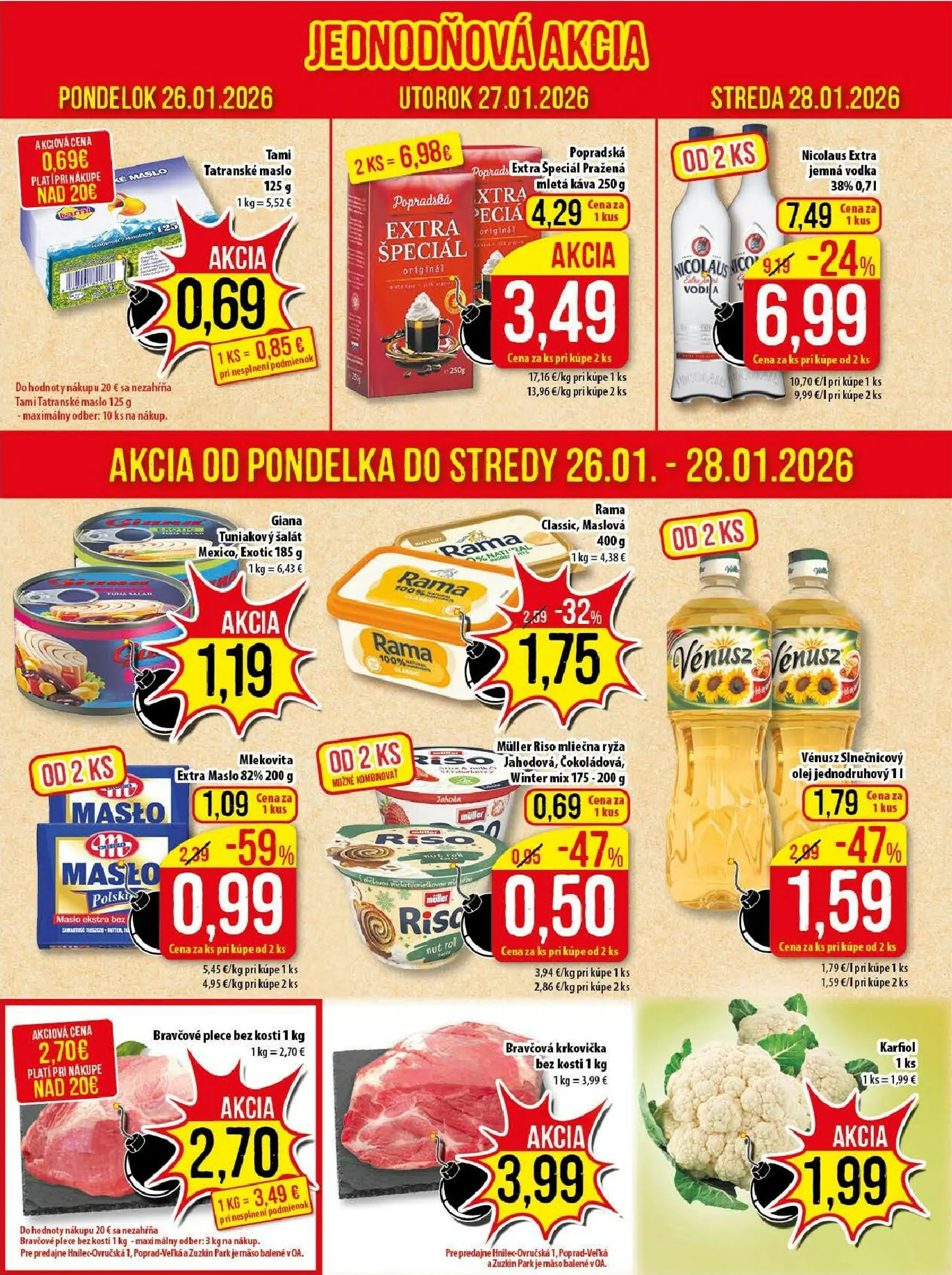 Page 2 of Aktuálny klas leták platný od pondelka 26.01 do 01.02