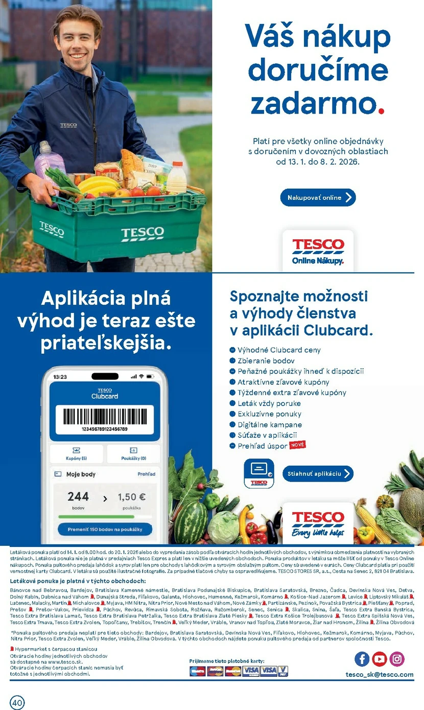 Page 40 of Aktuálny tesco leták platný od stredy 14.01 do 20.01