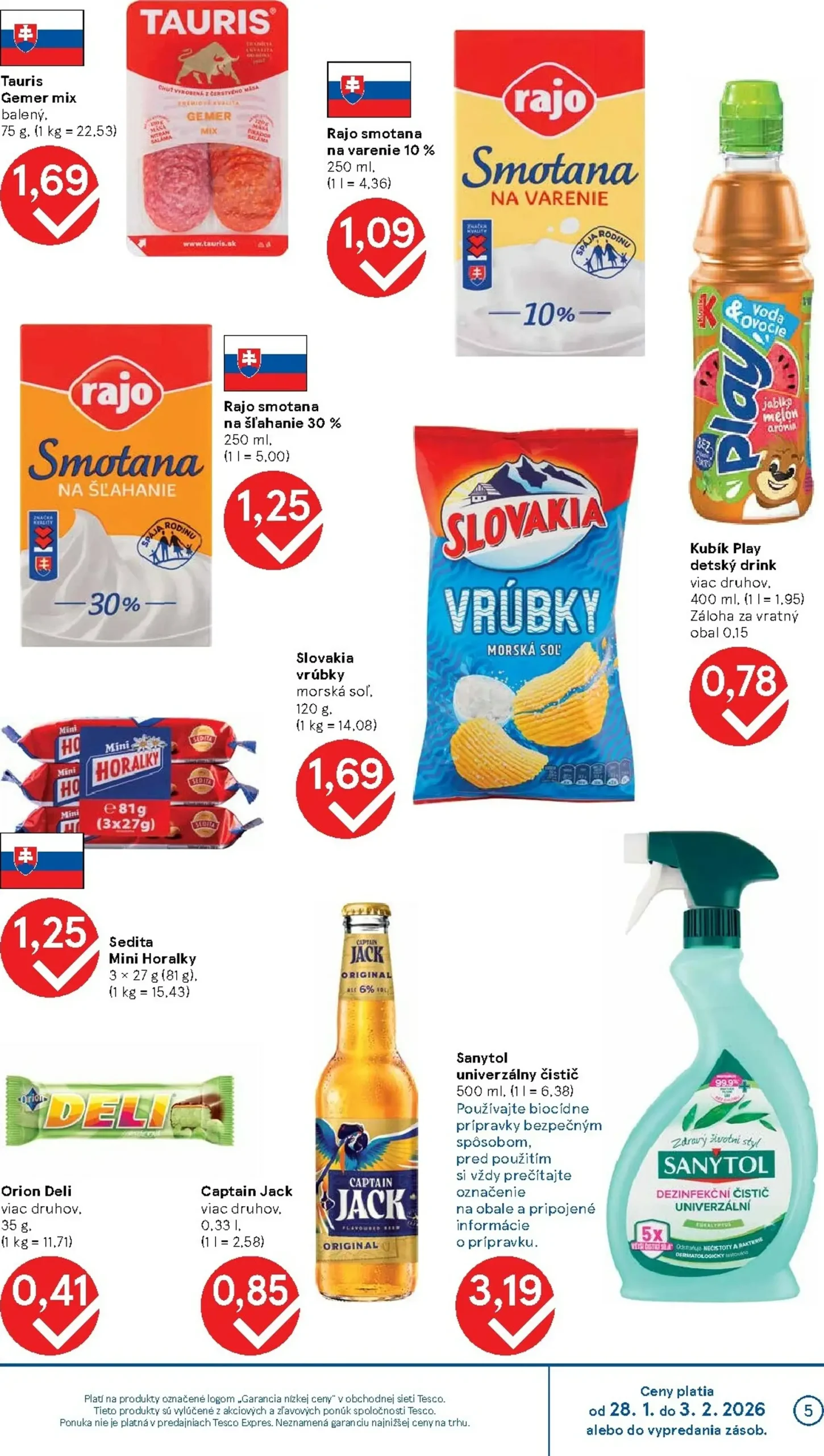 Page 5 of Aktuálny tesco leták platný od stredy 28.01 do 03.02
