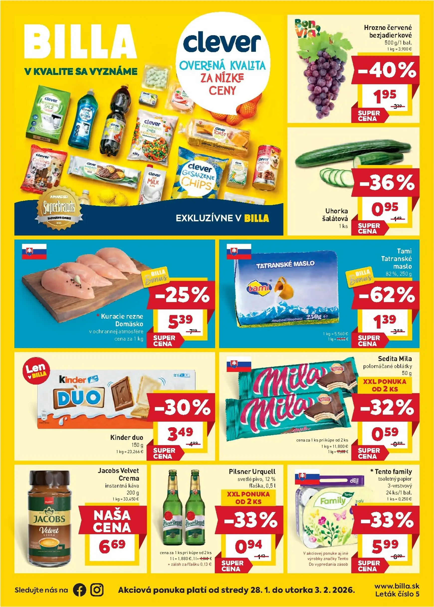 Aktuálny billa leták platný od stredy 28.01 do 03.02