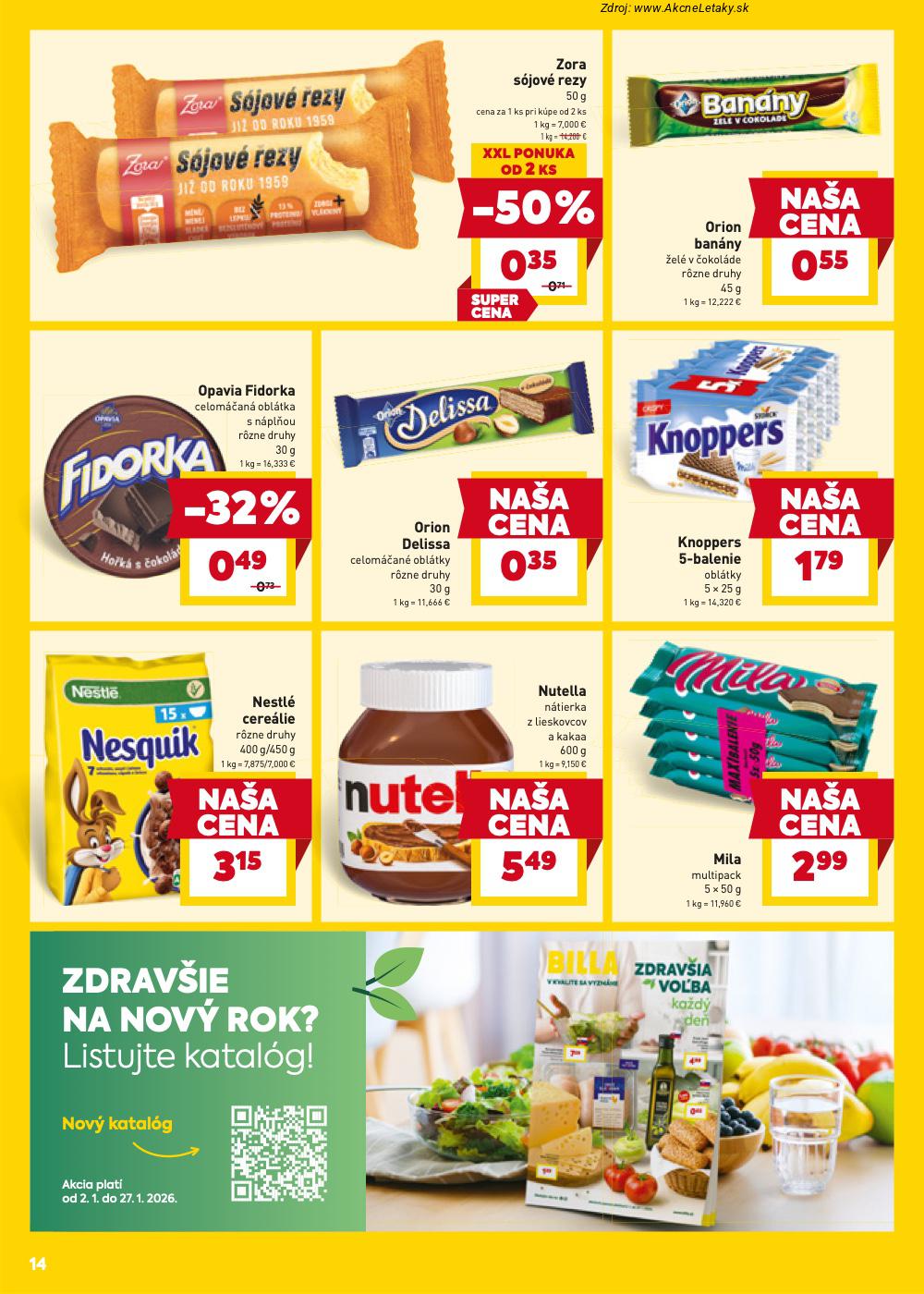 Page 14 of Aktuálny billa leták platný od stredy 21.01 do 27.01