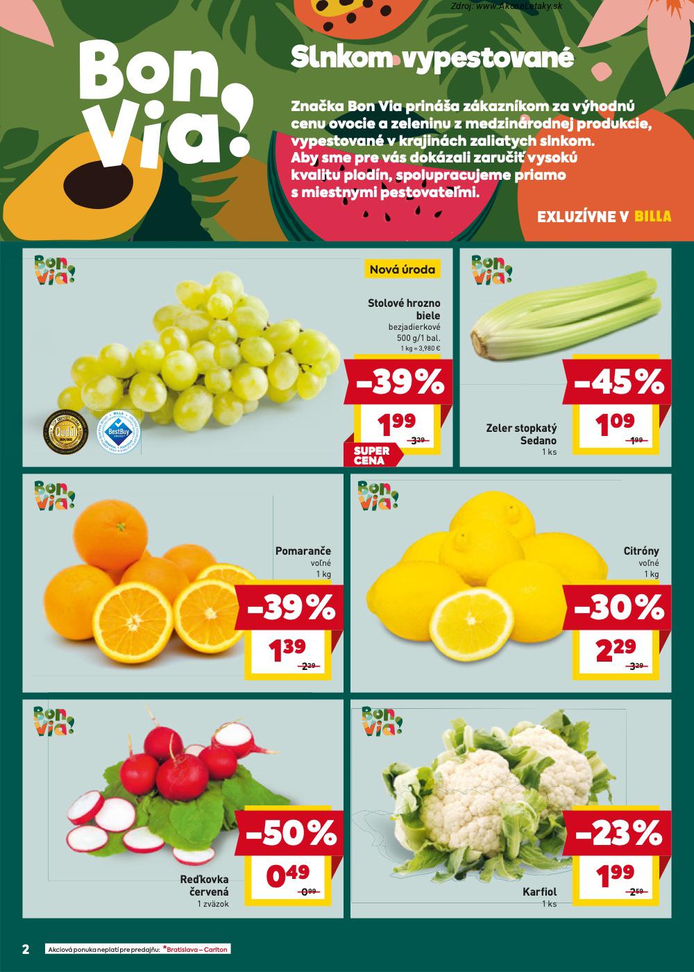Page 2 of Aktuálny billa leták platný od stredy 21.01 do 27.01