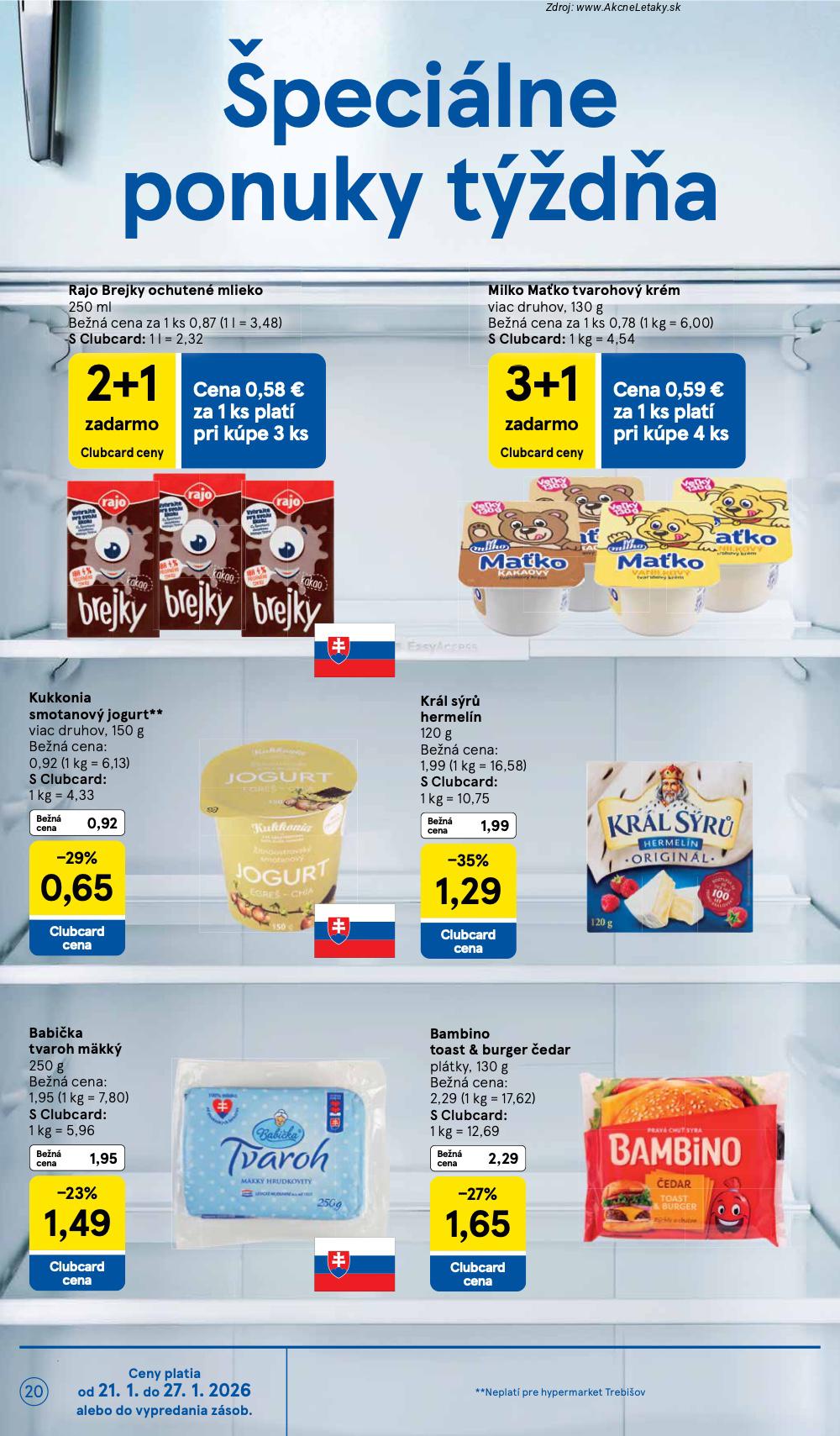 Page 20 of Aktuálny tesco leták platný od stredy 21.01 do 27.01