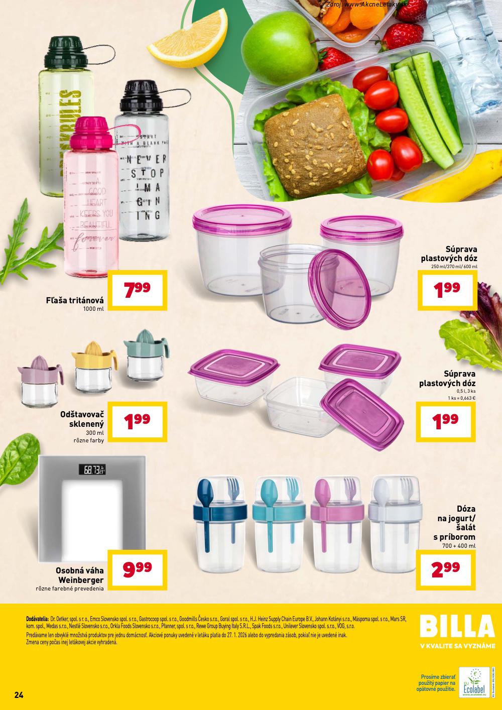 Page 24 of Aktuálny billa leták platný od piatka 02.01 do 27.01