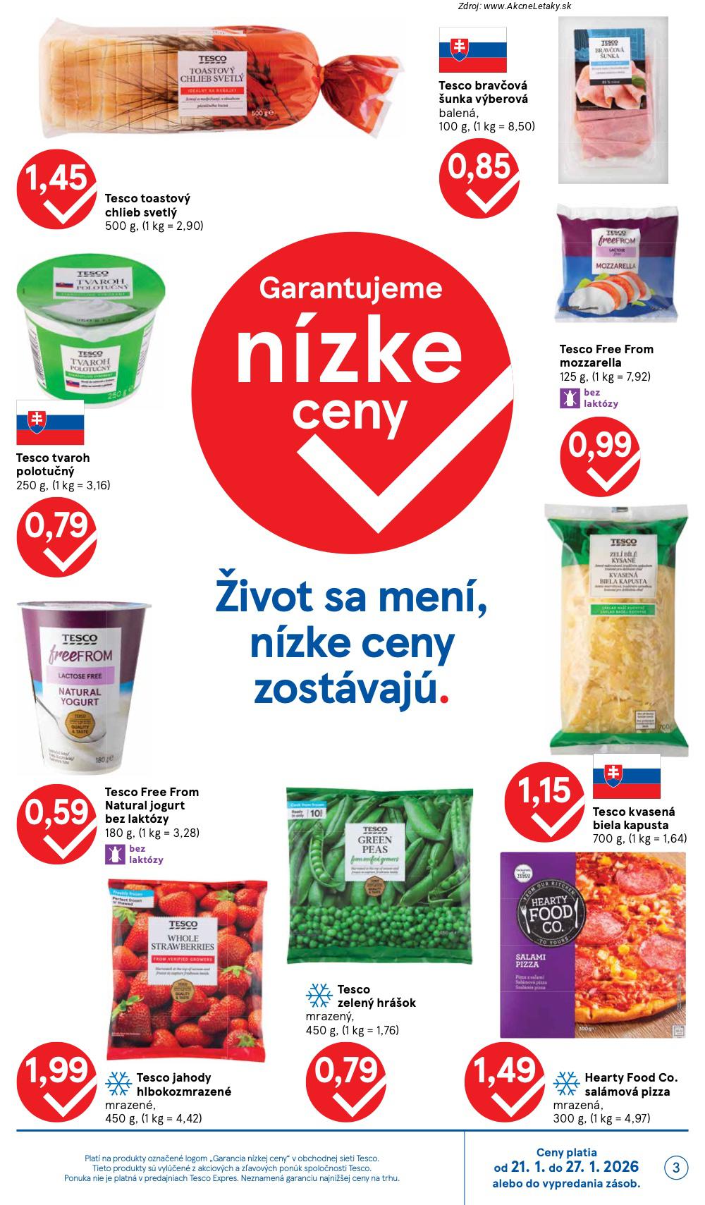Page 3 of Aktuálny tesco leták platný od stredy 21.01 do 27.01