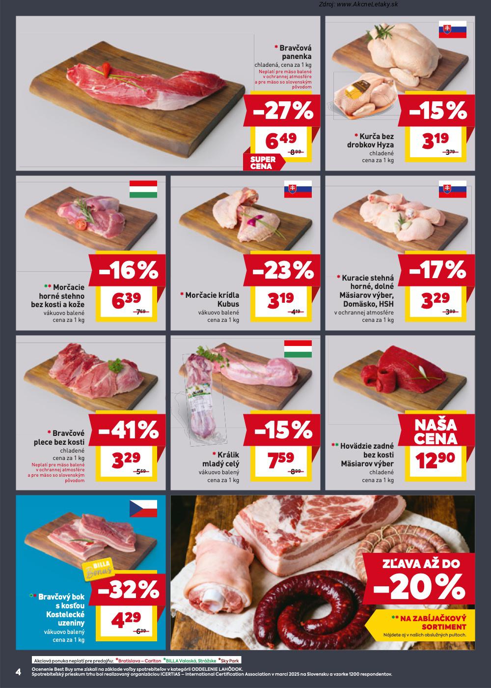 Page 4 of Aktuálny billa leták platný od stredy 21.01 do 27.01