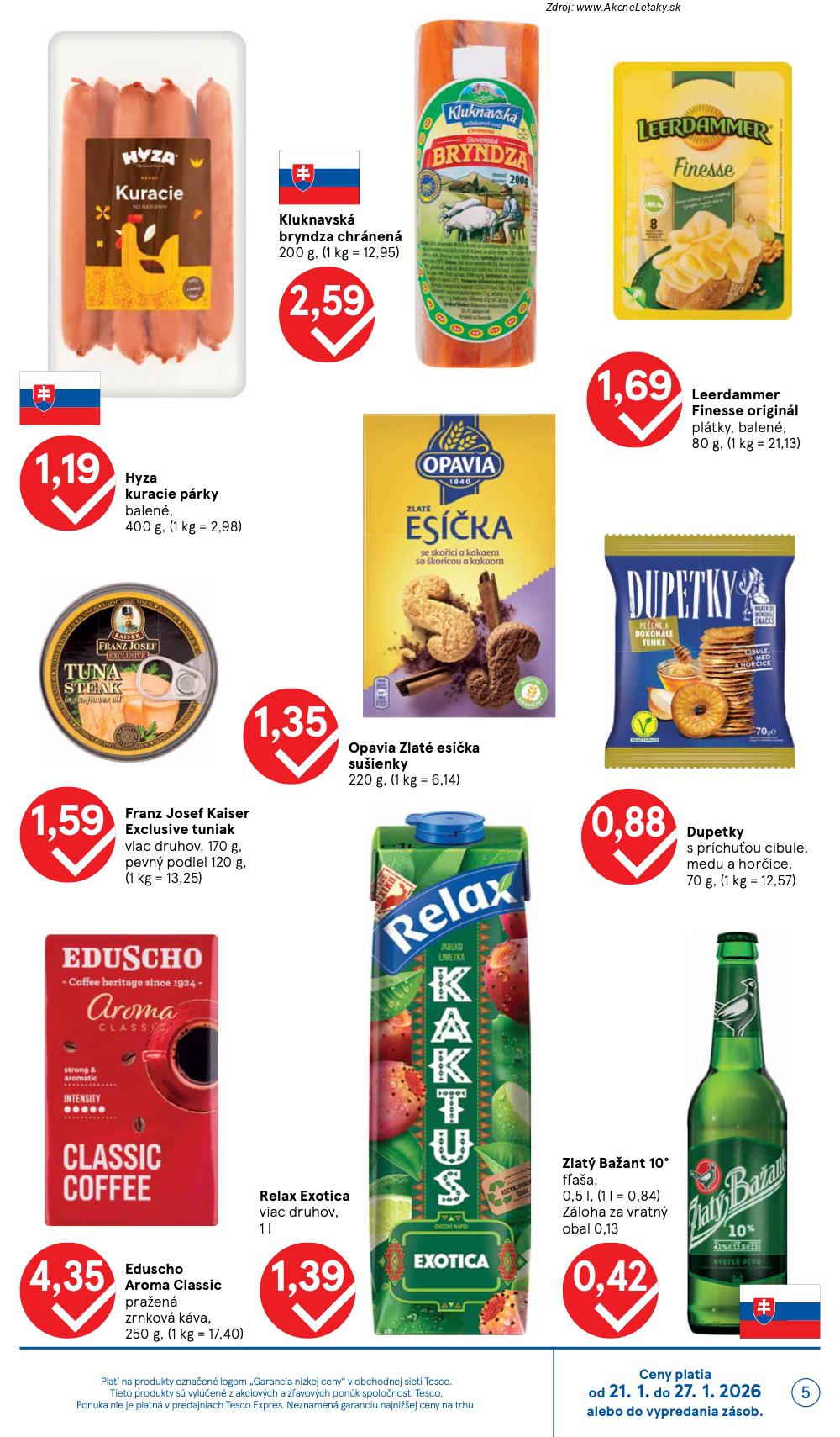 Page 5 of Aktuálny tesco leták platný od stredy 21.01 do 27.01