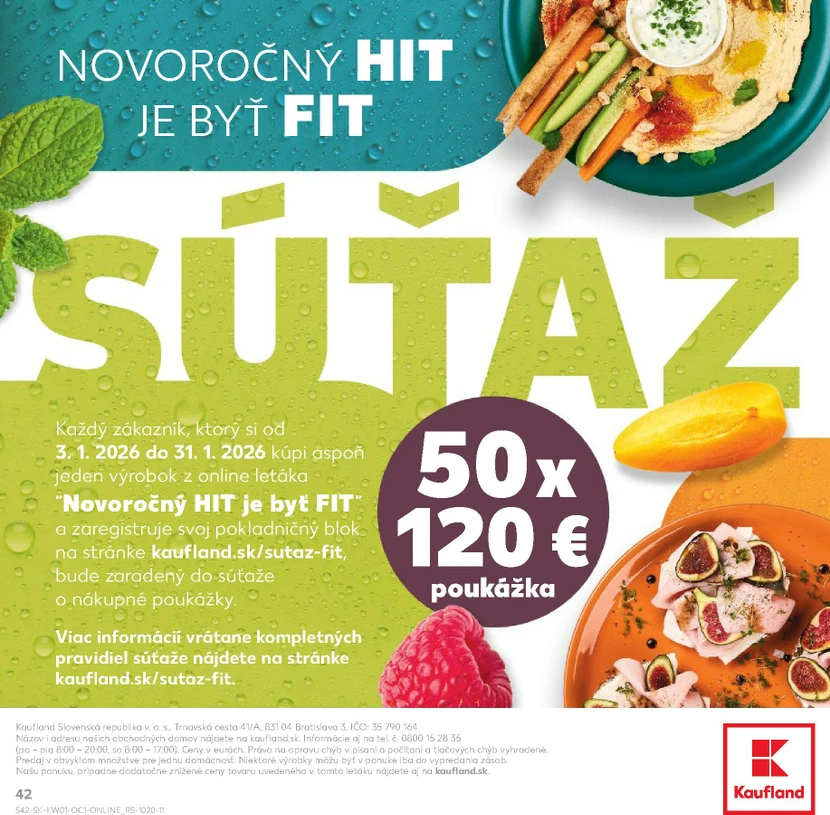 Page 42 of Aktuálny kaufland leták platný od soboty 03.01 do 31.01