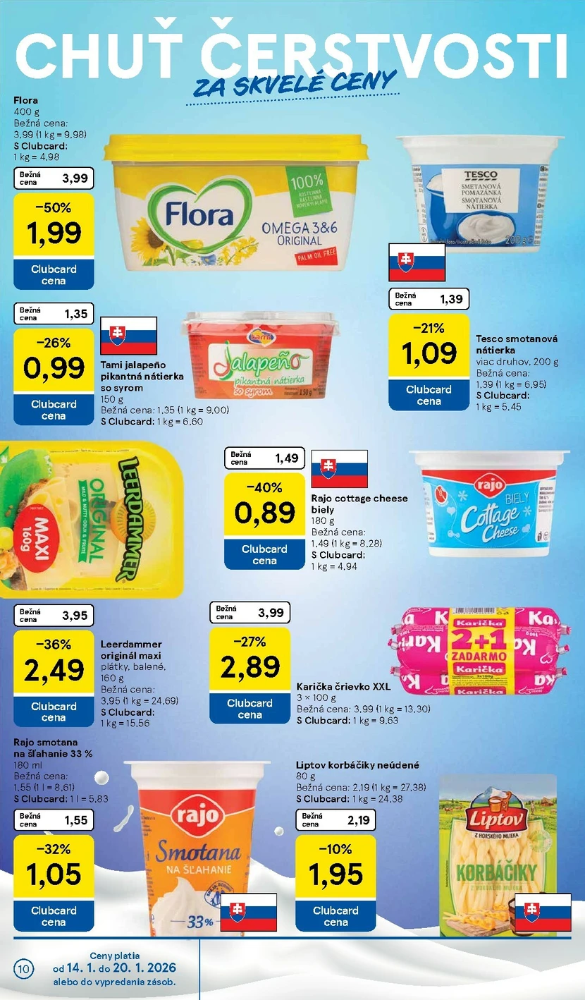 Page 10 of Aktuálny tesco leták platný od stredy 14.01 do 20.01