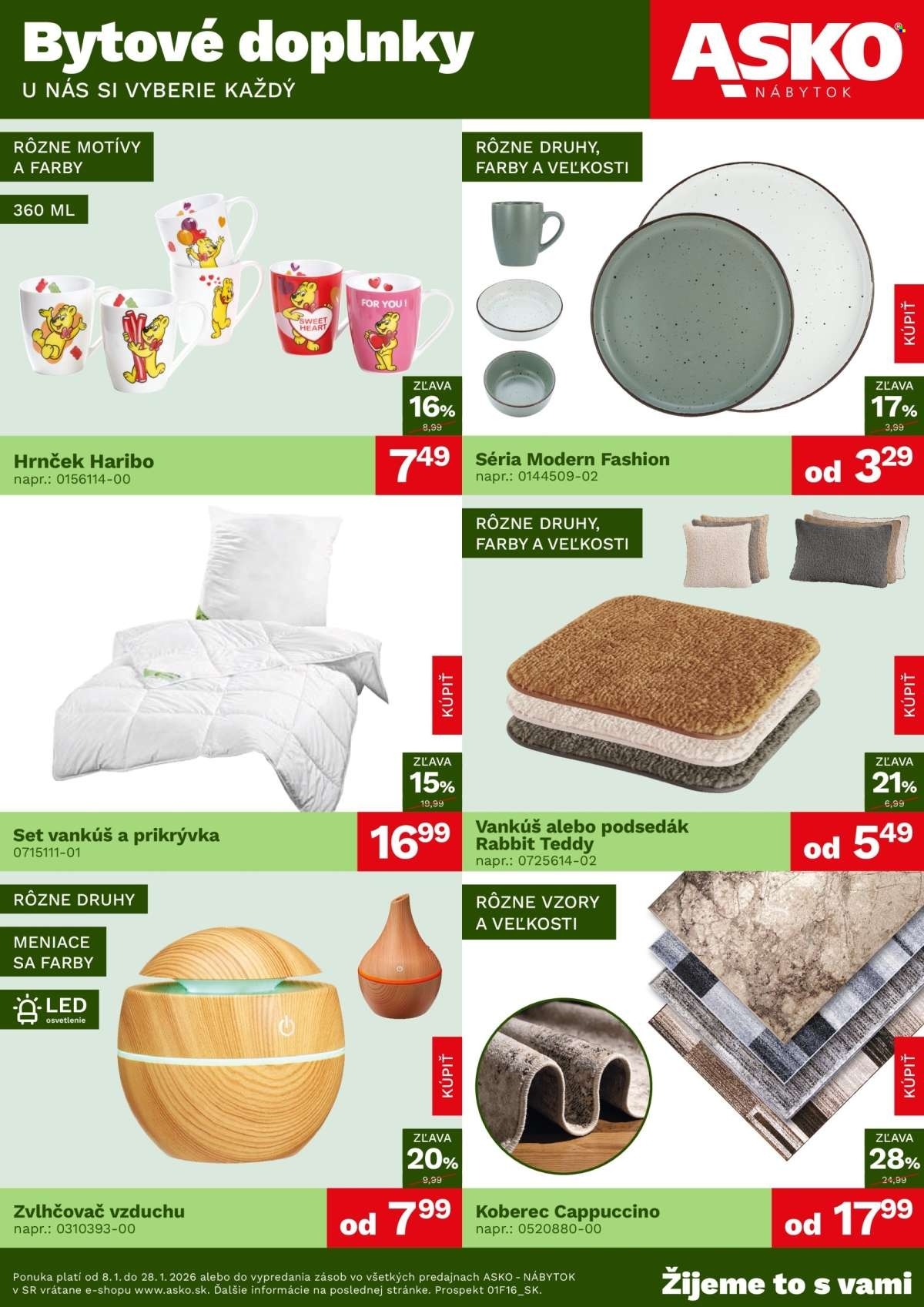 Page 1 of Aktuálny asko-nabytok leták platný od štvrtka 08.01 do 28.01