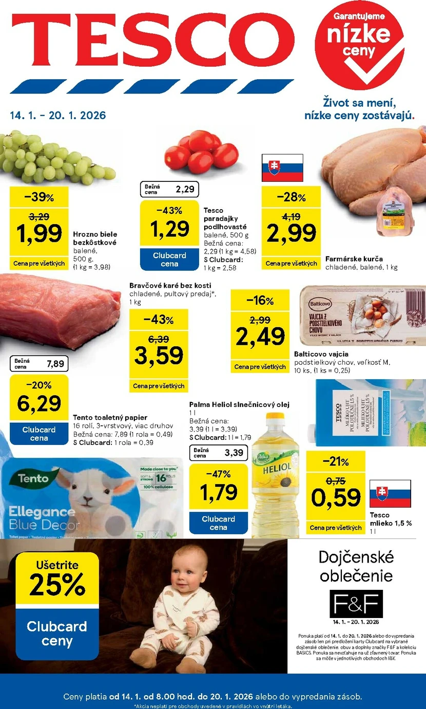 Aktuálny tesco leták platný od stredy 14.01 do 20.01