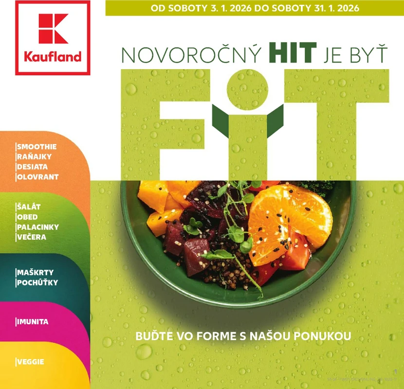 Aktuálny kaufland leták platný od soboty 03.01 do 31.01