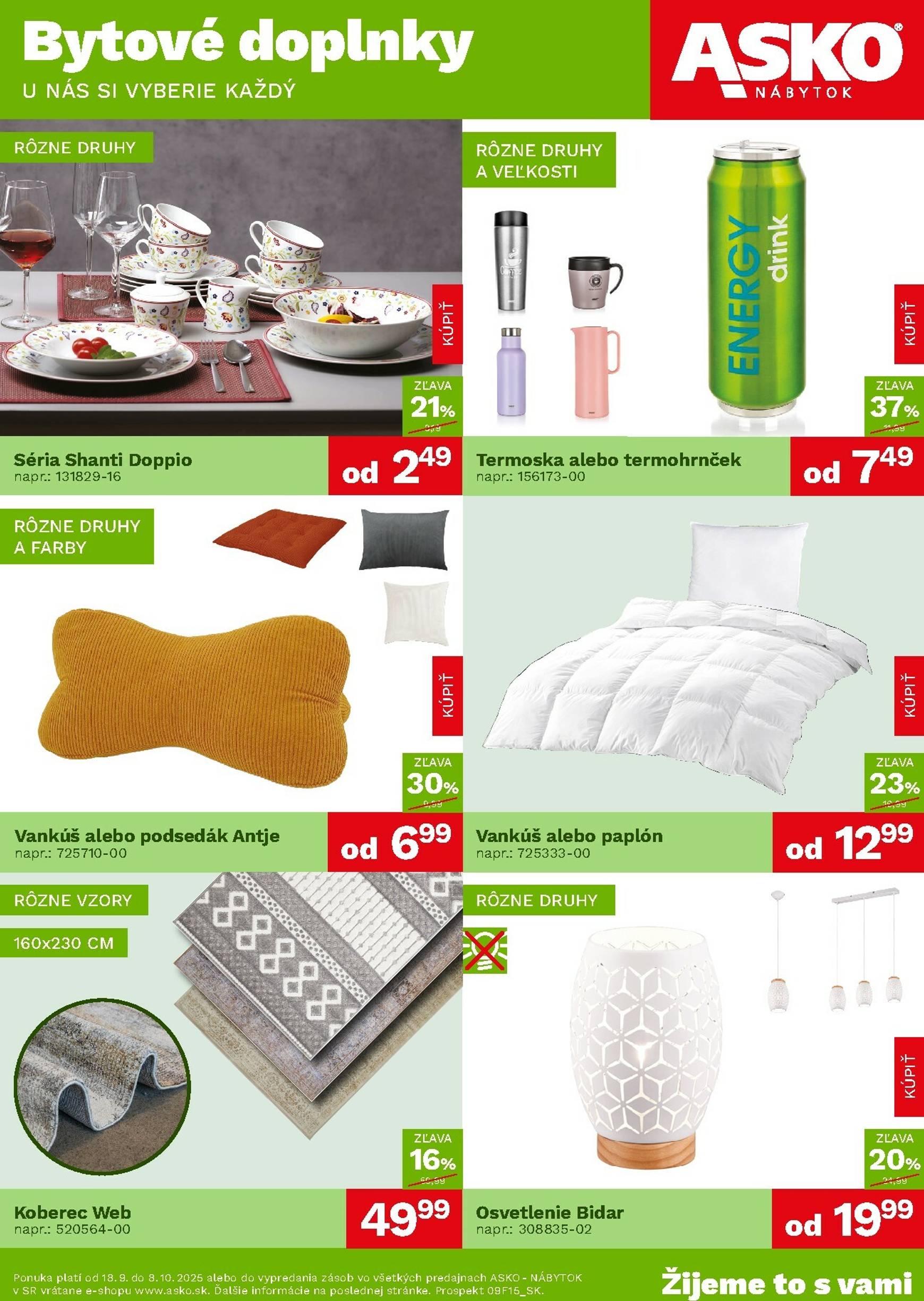 Page 1 of Aktuálny asko-nabytok leták platný od štvrtka 18.09 do 08.10