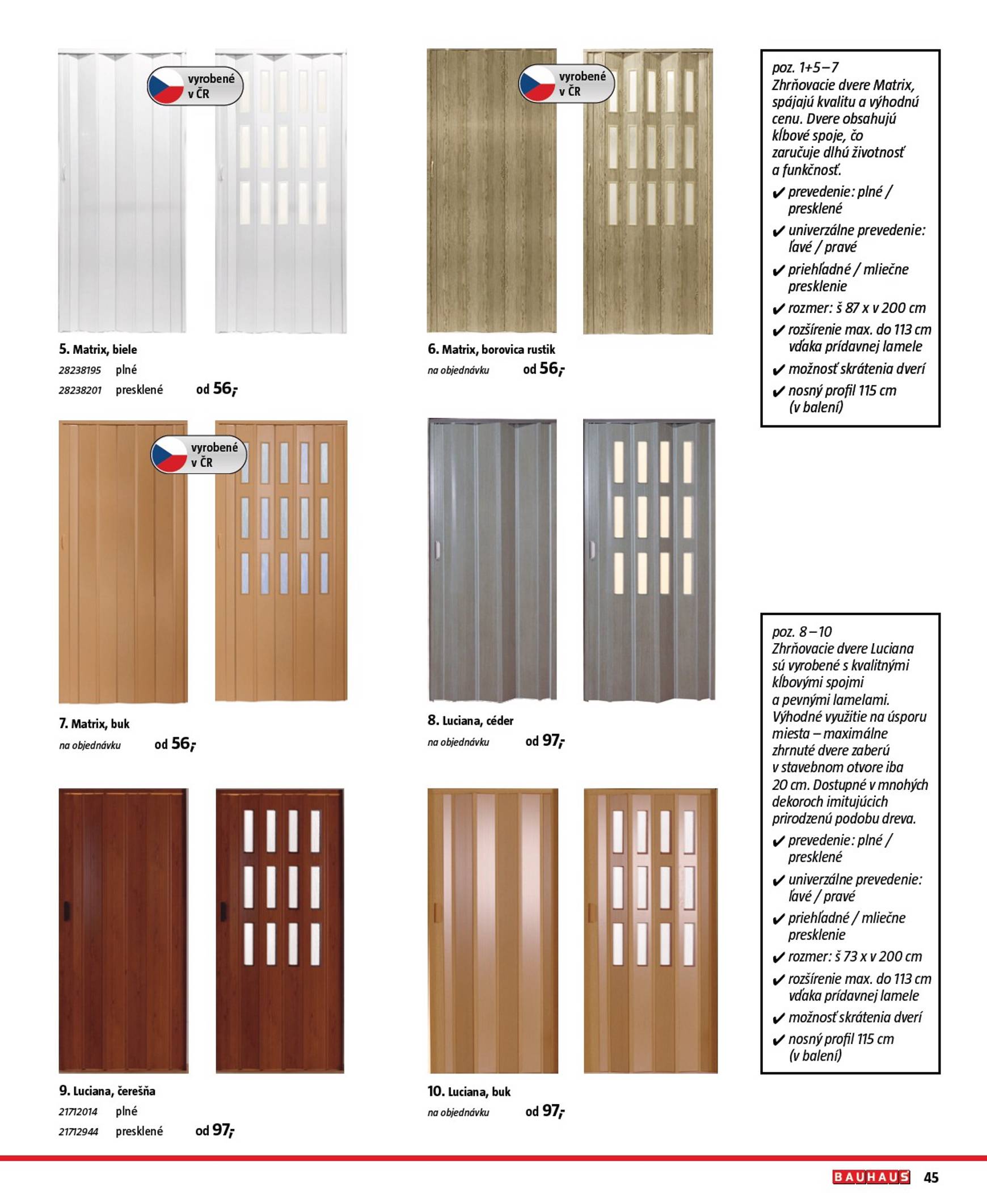 Page 45 of Aktuálny bauhaus leták platný od piatka 01.08 do 31.12