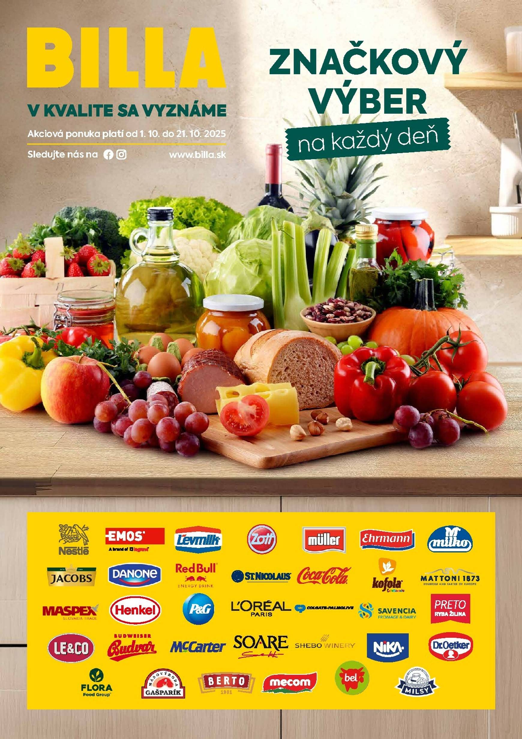 Page 1 of Aktuálny billa leták platný od stredy 01.10 do 21.10