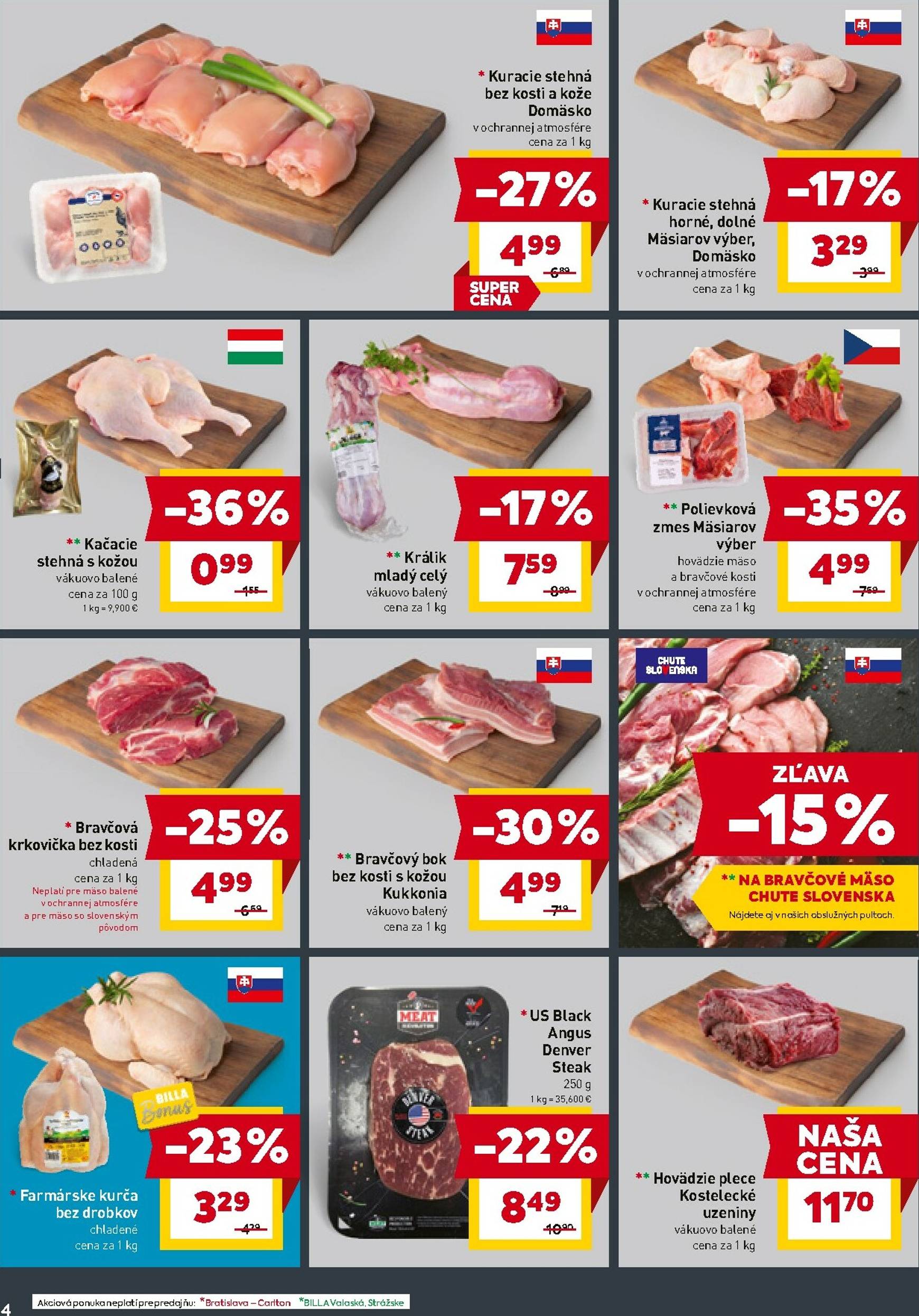 Page 4 of Aktuálny billa leták platný od stredy 08.10 do 14.10