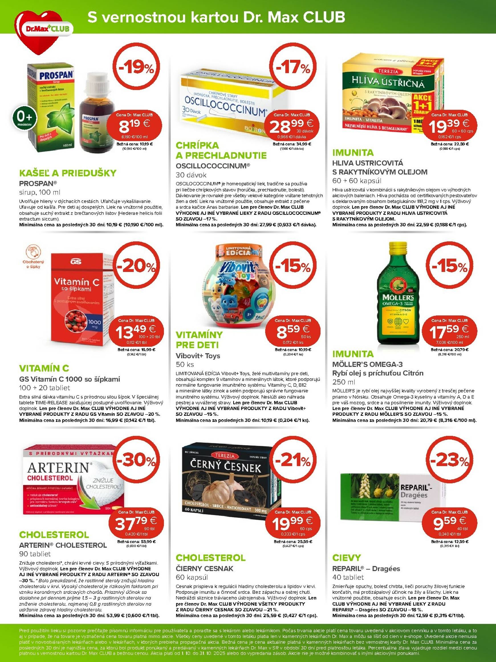 Page 6 of Aktuálny dr-max leták platný od stredy 01.10 do 31.10