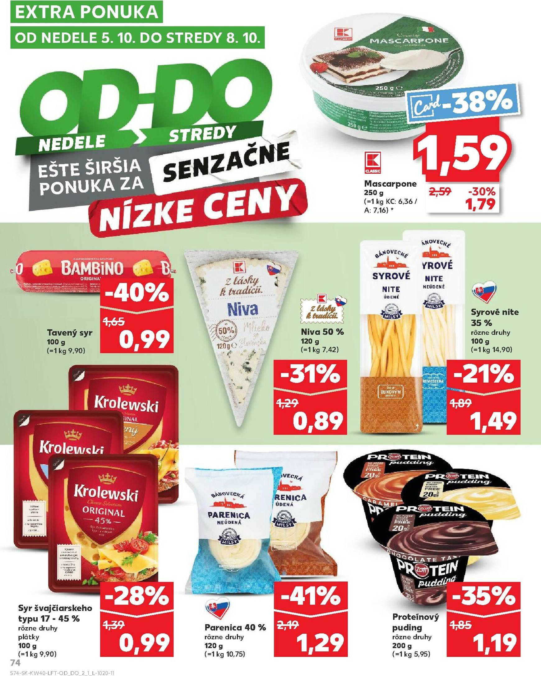Page 74 of Aktuálny kaufland leták platný od štvrtka 02.10 do 08.10