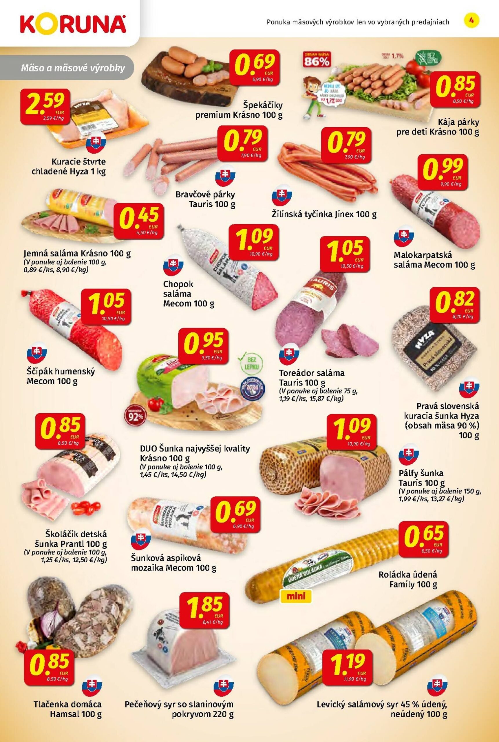 Page 4 of Aktuálny koruna leták platný od piatka 26.09 do 08.10