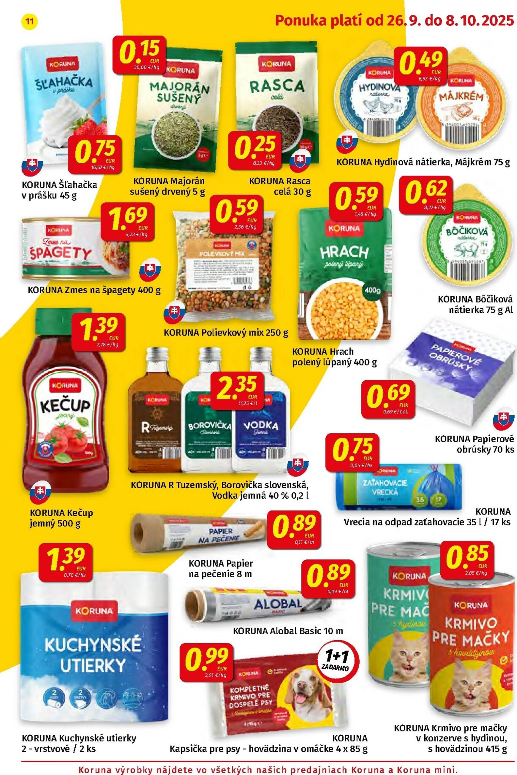 Page 11 of Aktuálny koruna leták platný od piatka 26.09 do 08.10