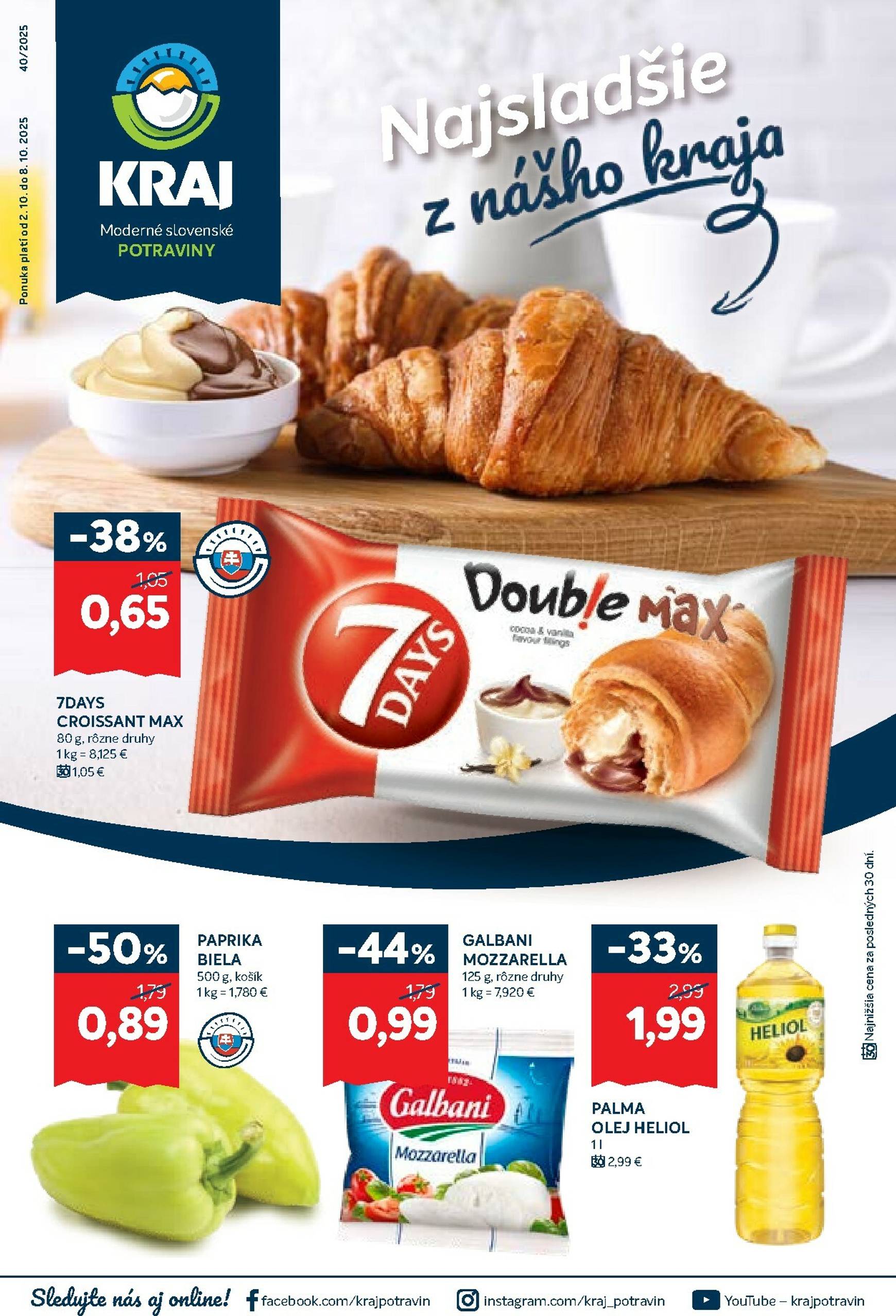 Page 1 of Aktuálny kraj leták platný od štvrtka 02.10 do 08.10