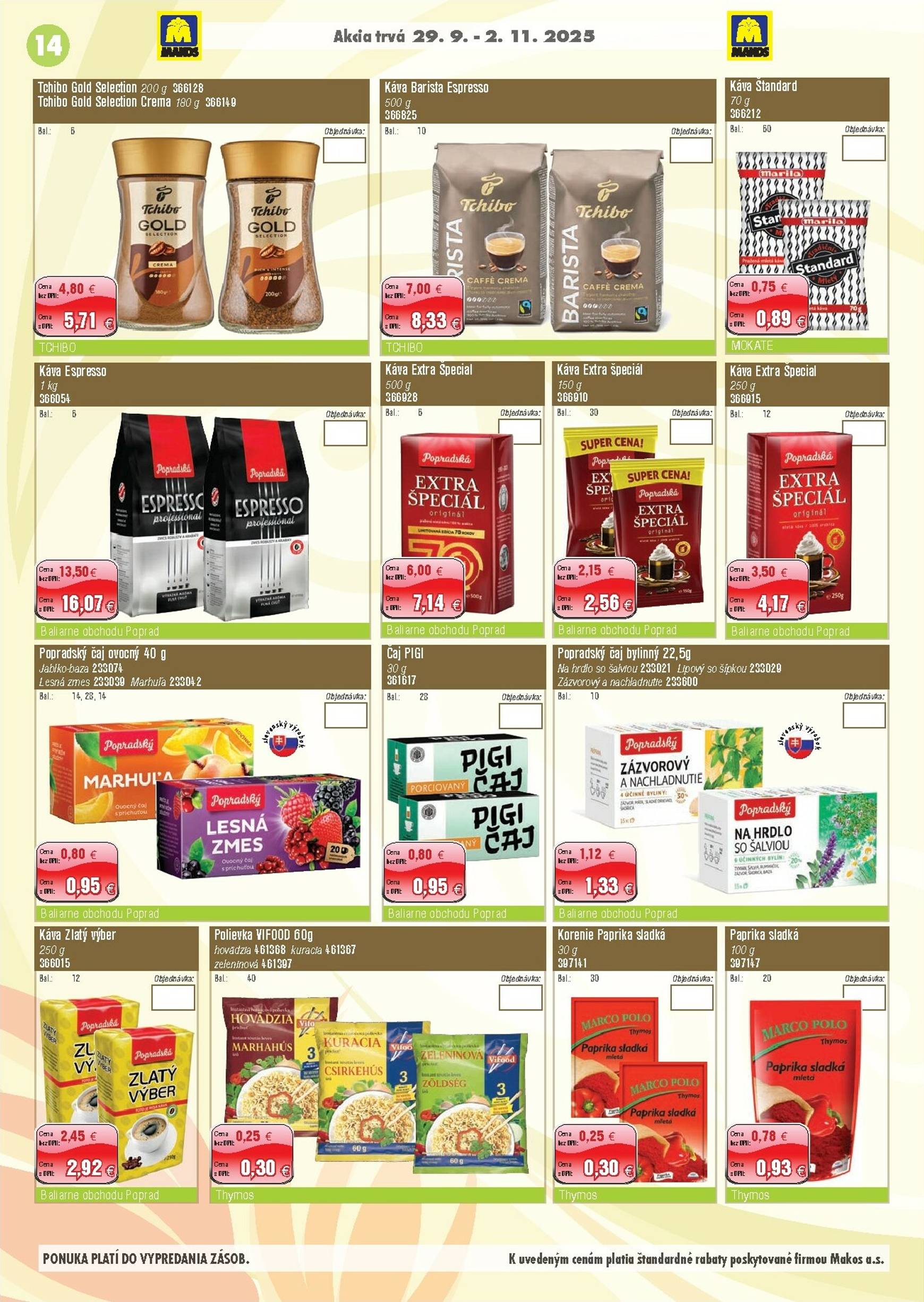Page 14 of Aktuálny makos leták platný od pondelka 29.09 do 02.11
