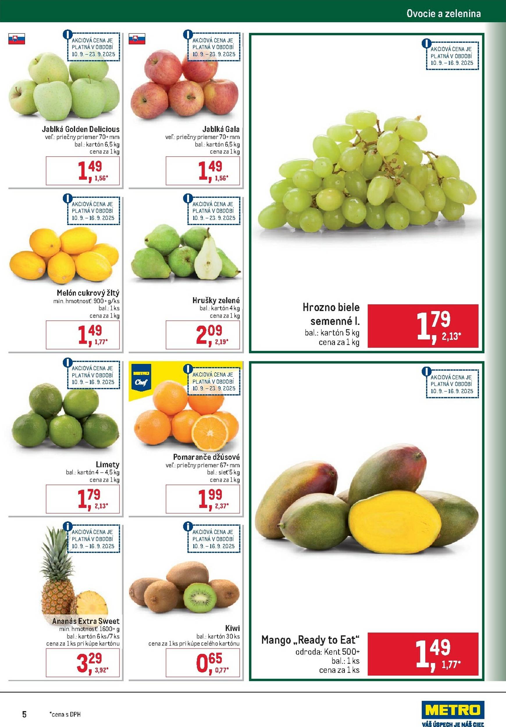 Page 5 of Aktuálny metro leták platný od stredy 10.09 do 07.10