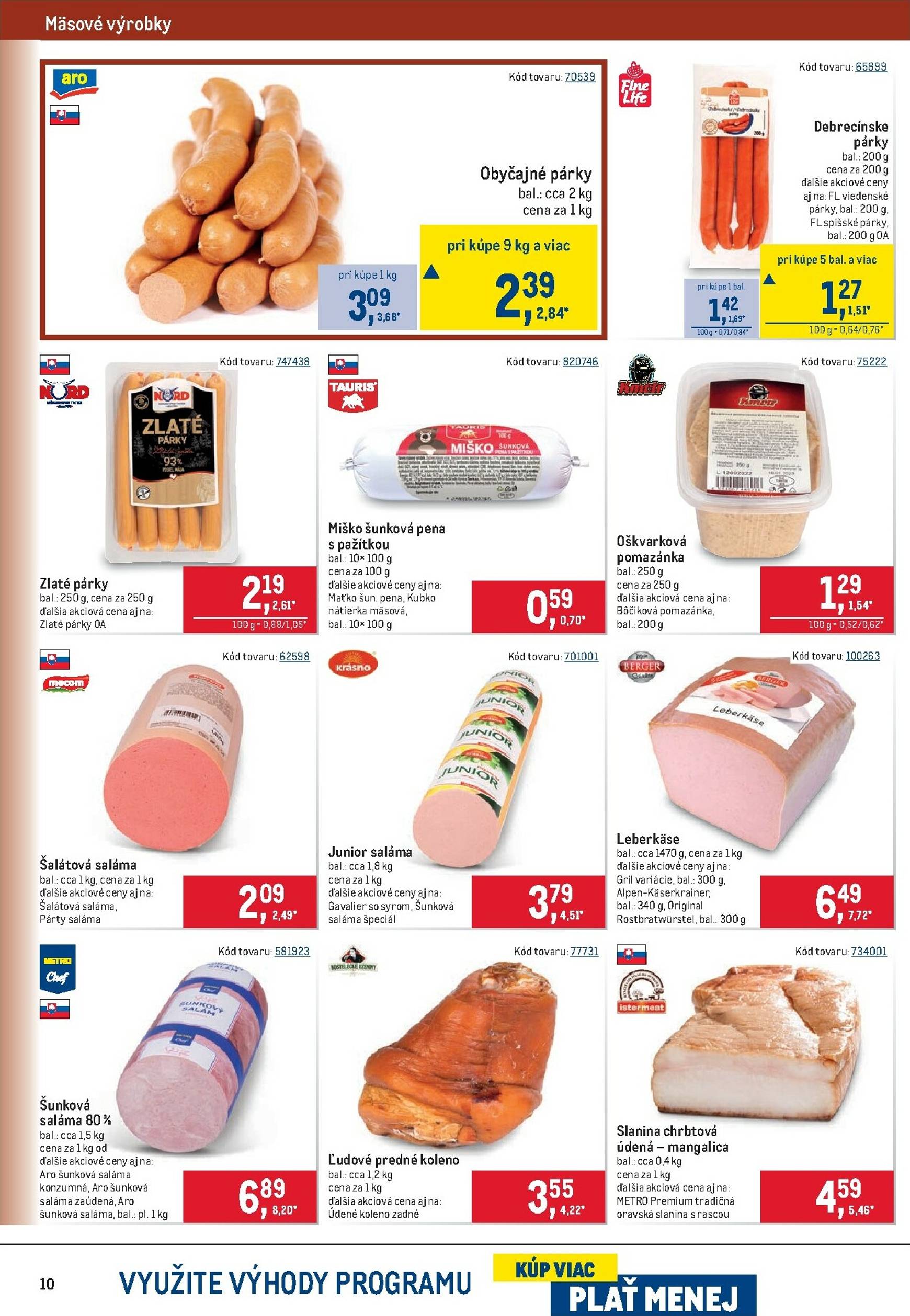 Page 10 of Aktuálny metro leták platný od stredy 24.09 do 07.10