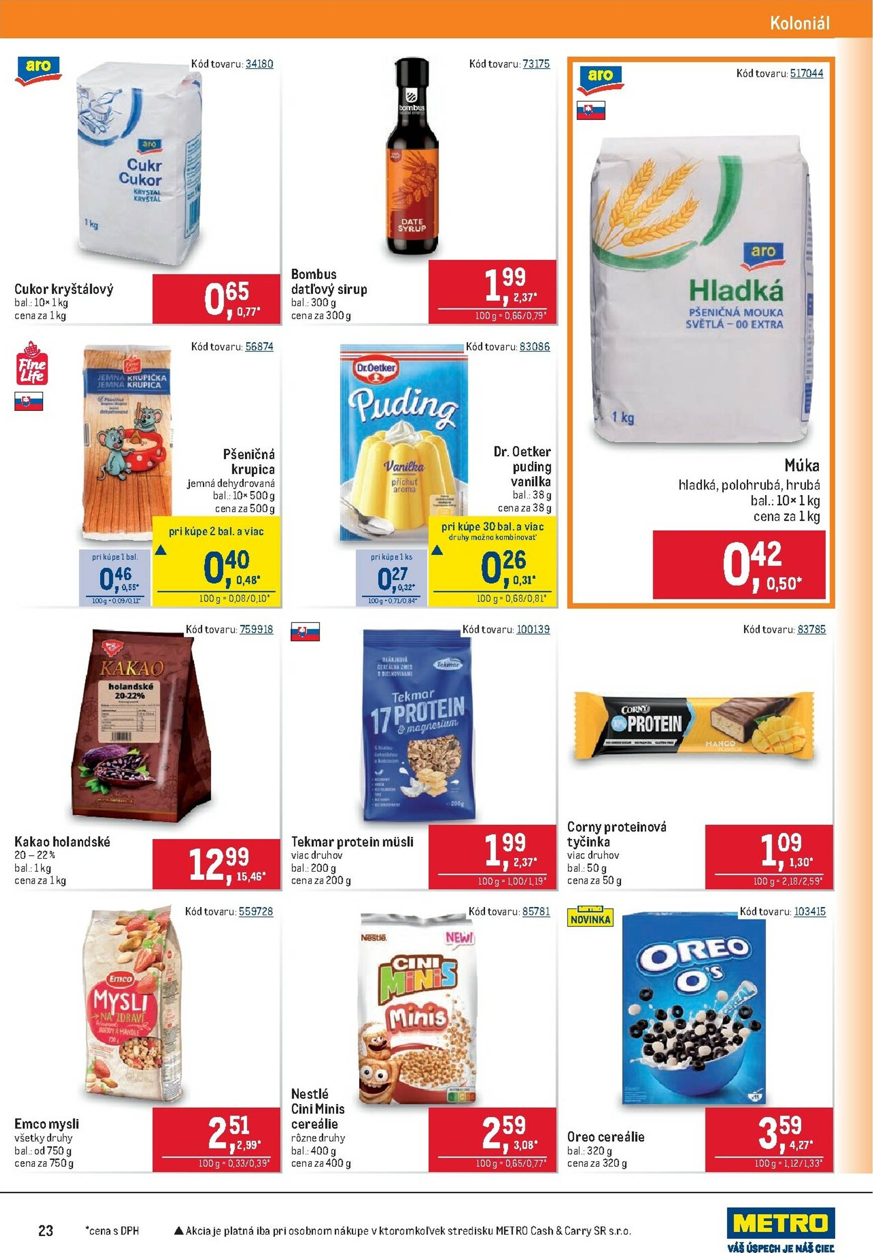 Page 23 of Aktuálny metro leták platný od stredy 24.09 do 07.10