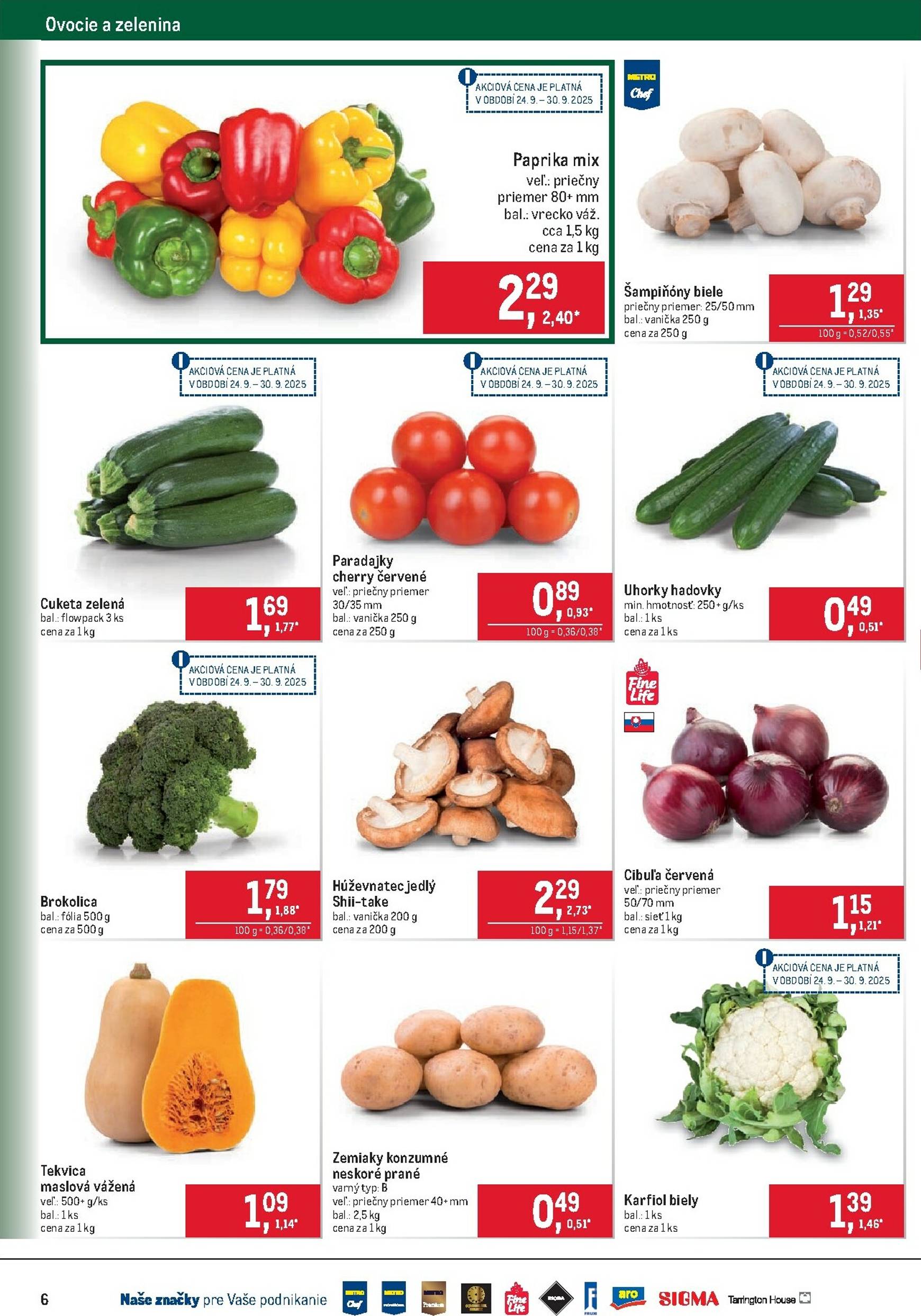 Page 6 of Aktuálny metro leták platný od stredy 24.09 do 07.10