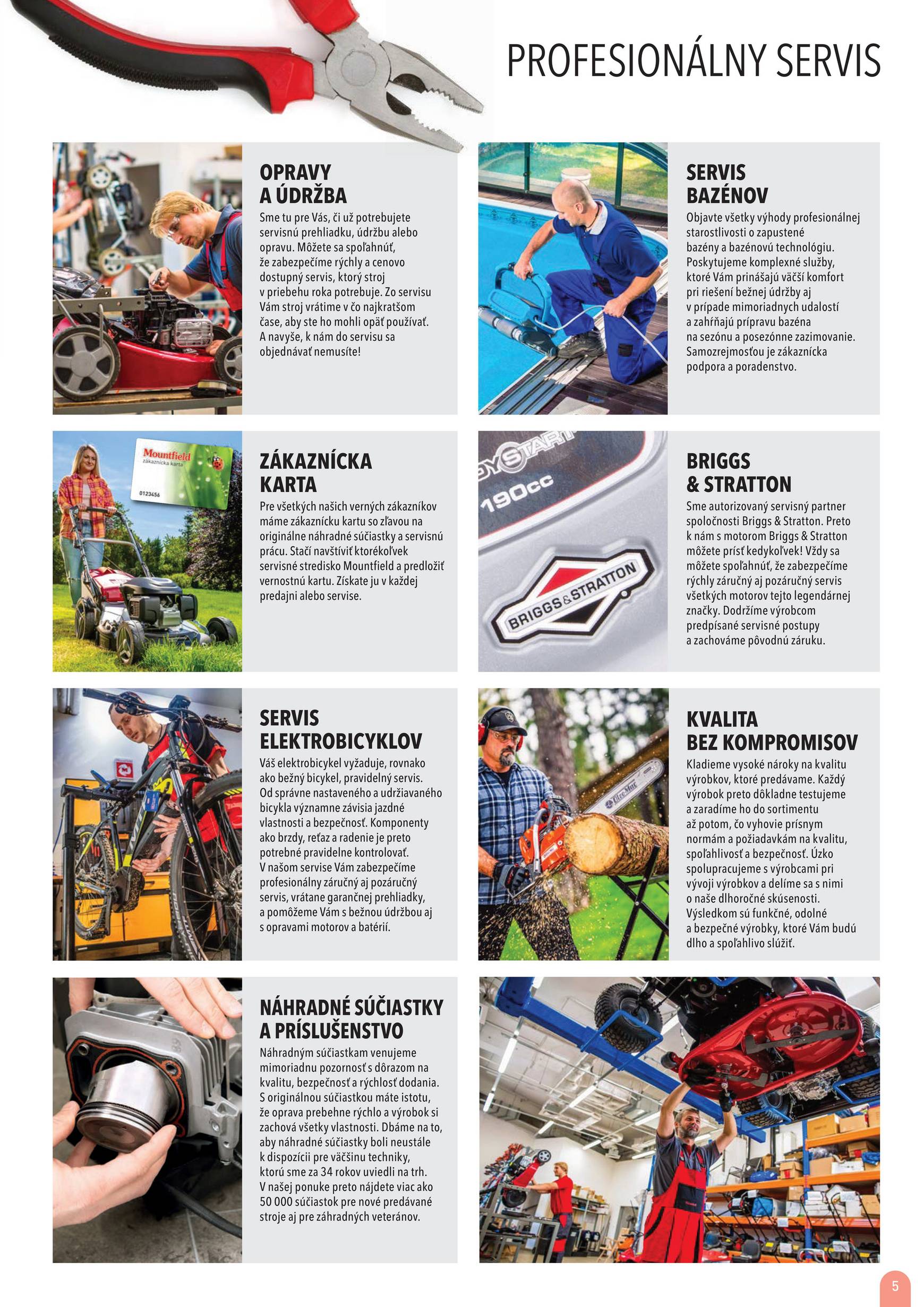 Page 5 of Aktuálny mountfield leták platný od nedele 01.06 do 31.12