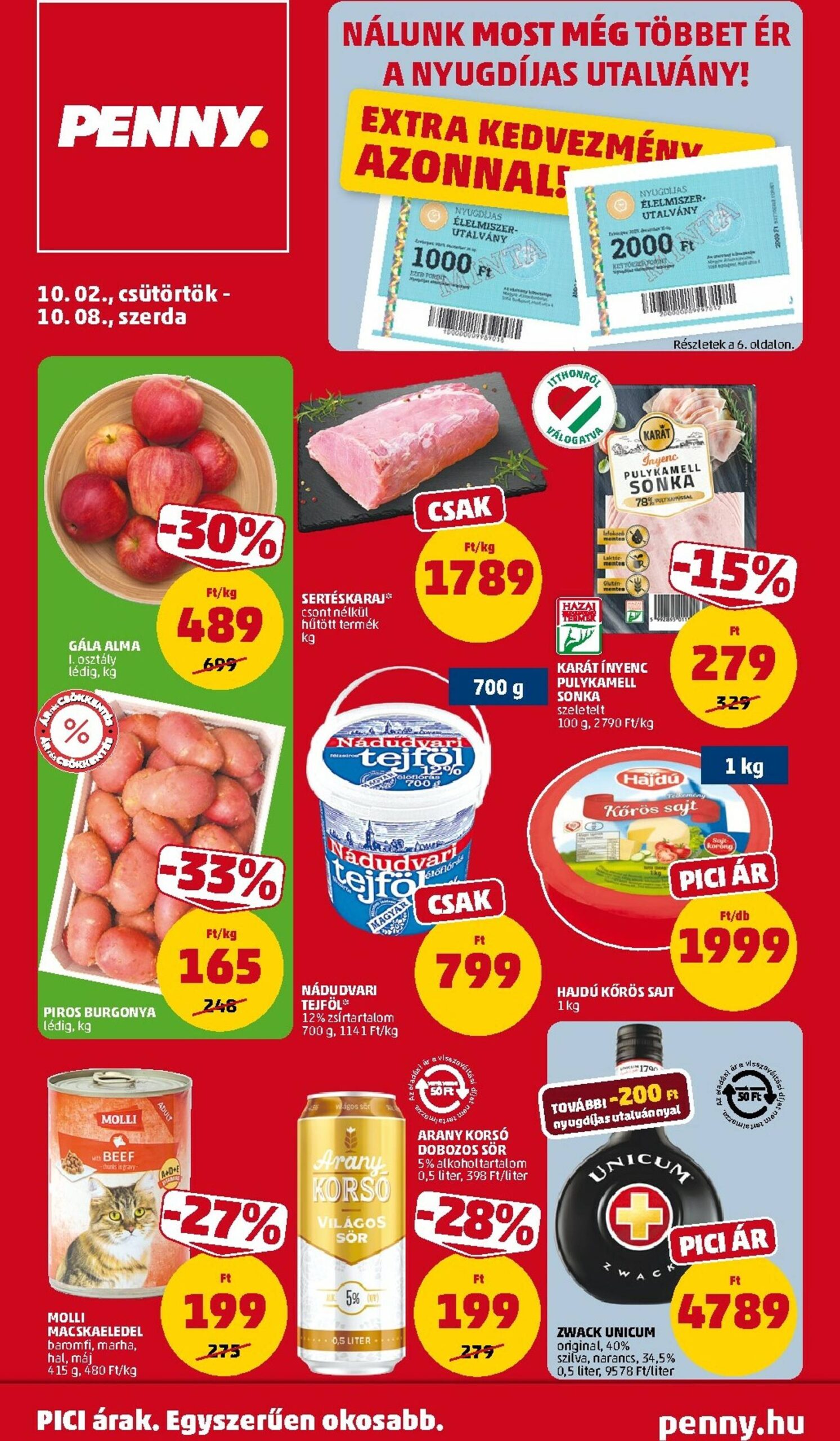 Page 1 of Aktuálny penny-madarsko leták platný od štvrtka 02.10 do 08.10