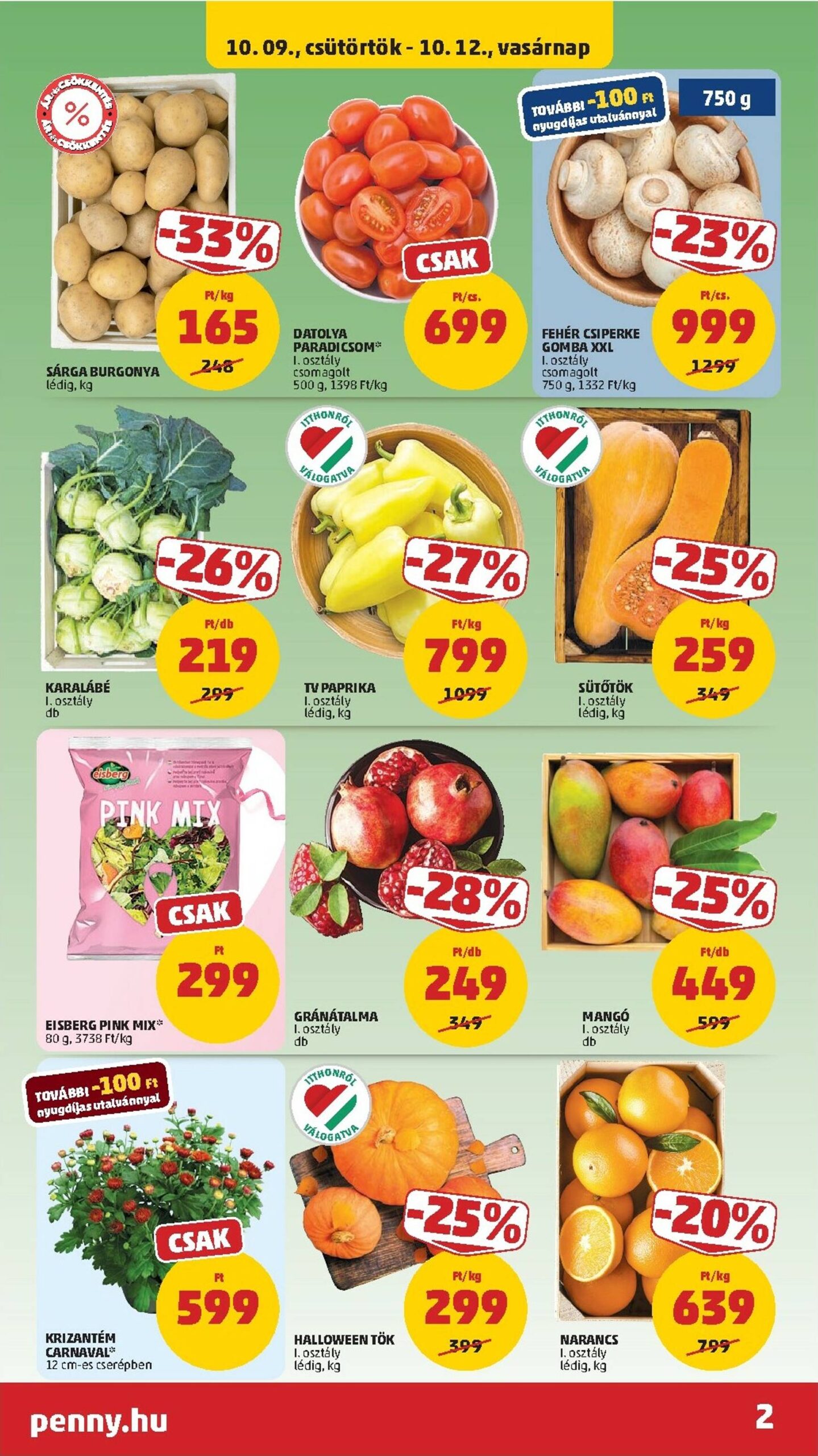 Page 2 of Aktuálny penny-madarsko leták platný od štvrtka 09.10 do 15.10