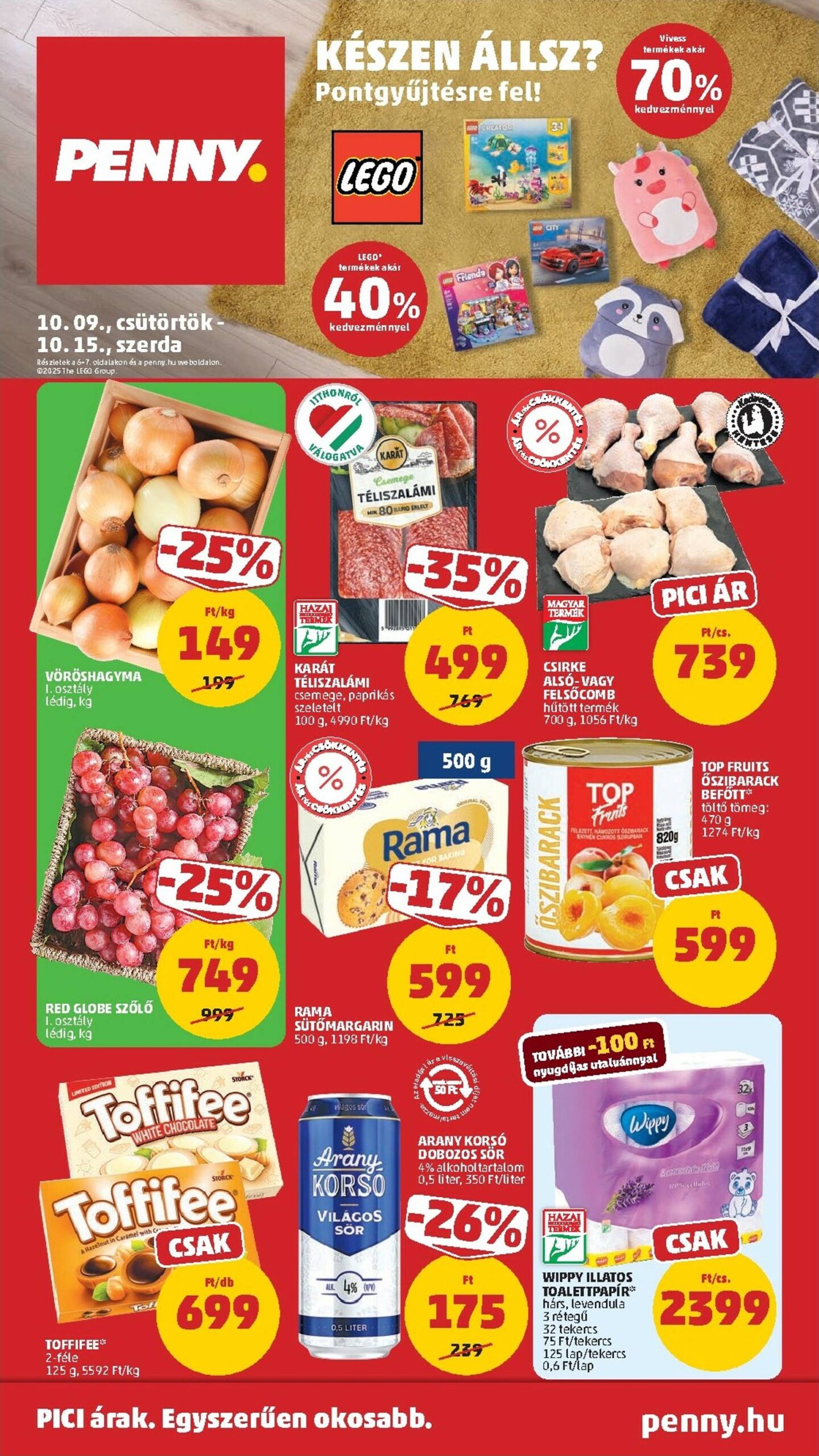 Page 1 of Aktuálny penny-madarsko leták platný od štvrtka 09.10 do 15.10