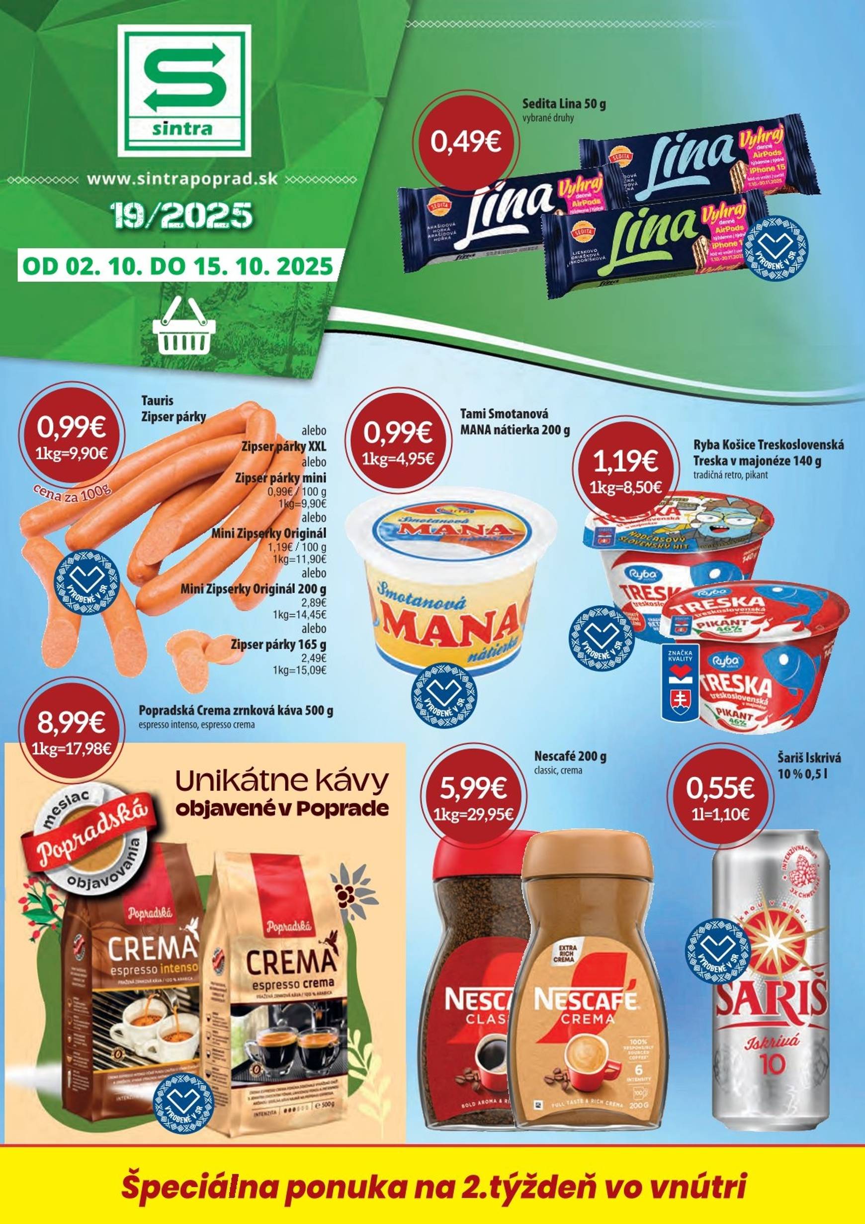 Page 1 of Aktuálny sintra leták platný od štvrtka 02.10 do 15.10