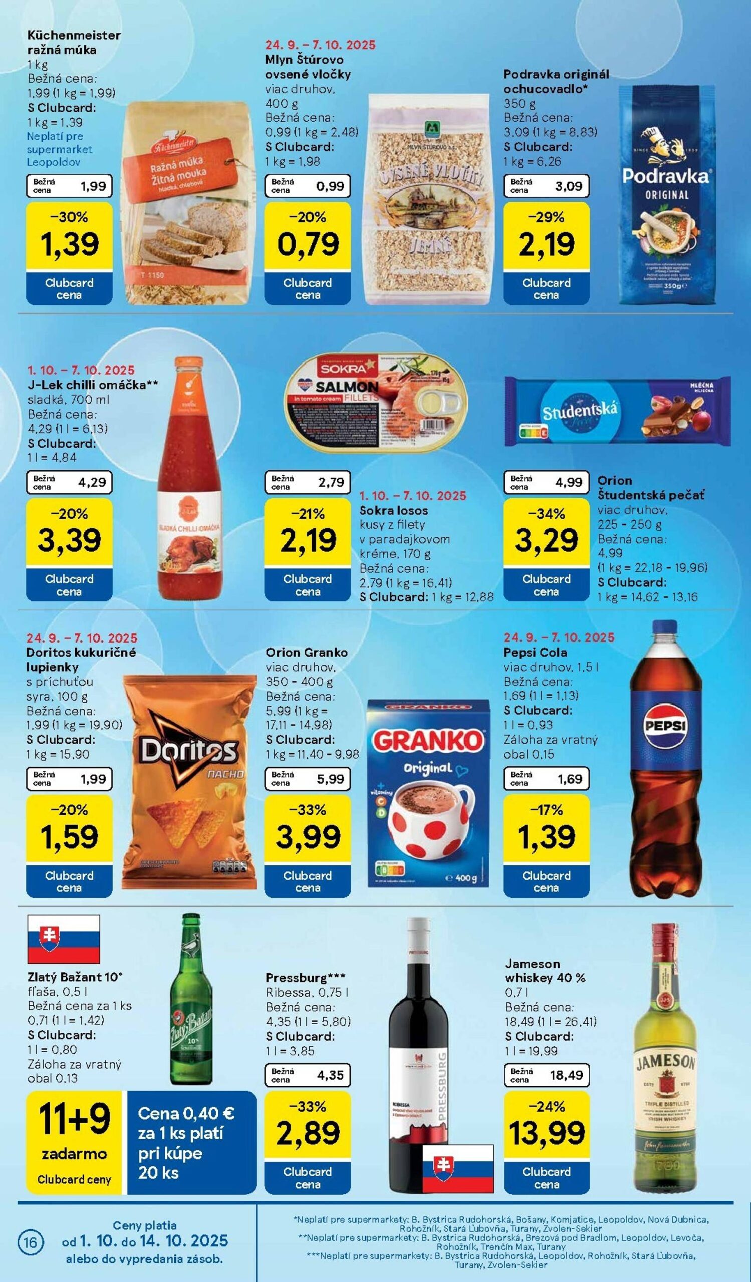 Page 16 of Aktuálny tesco leták platný od stredy 01.10 do 07.10