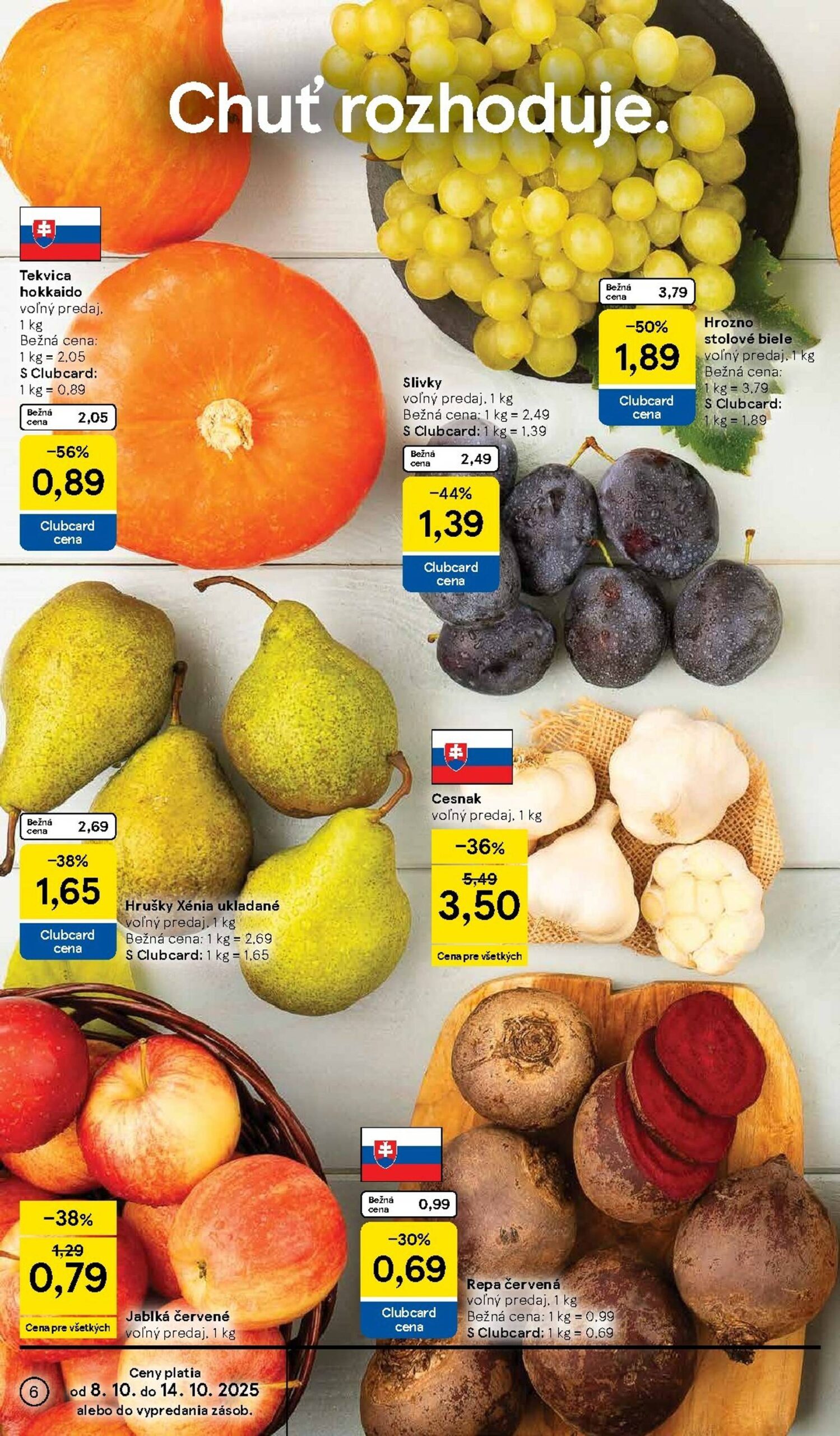 Page 6 of Aktuálny tesco leták platný od stredy 08.10 do 14.10