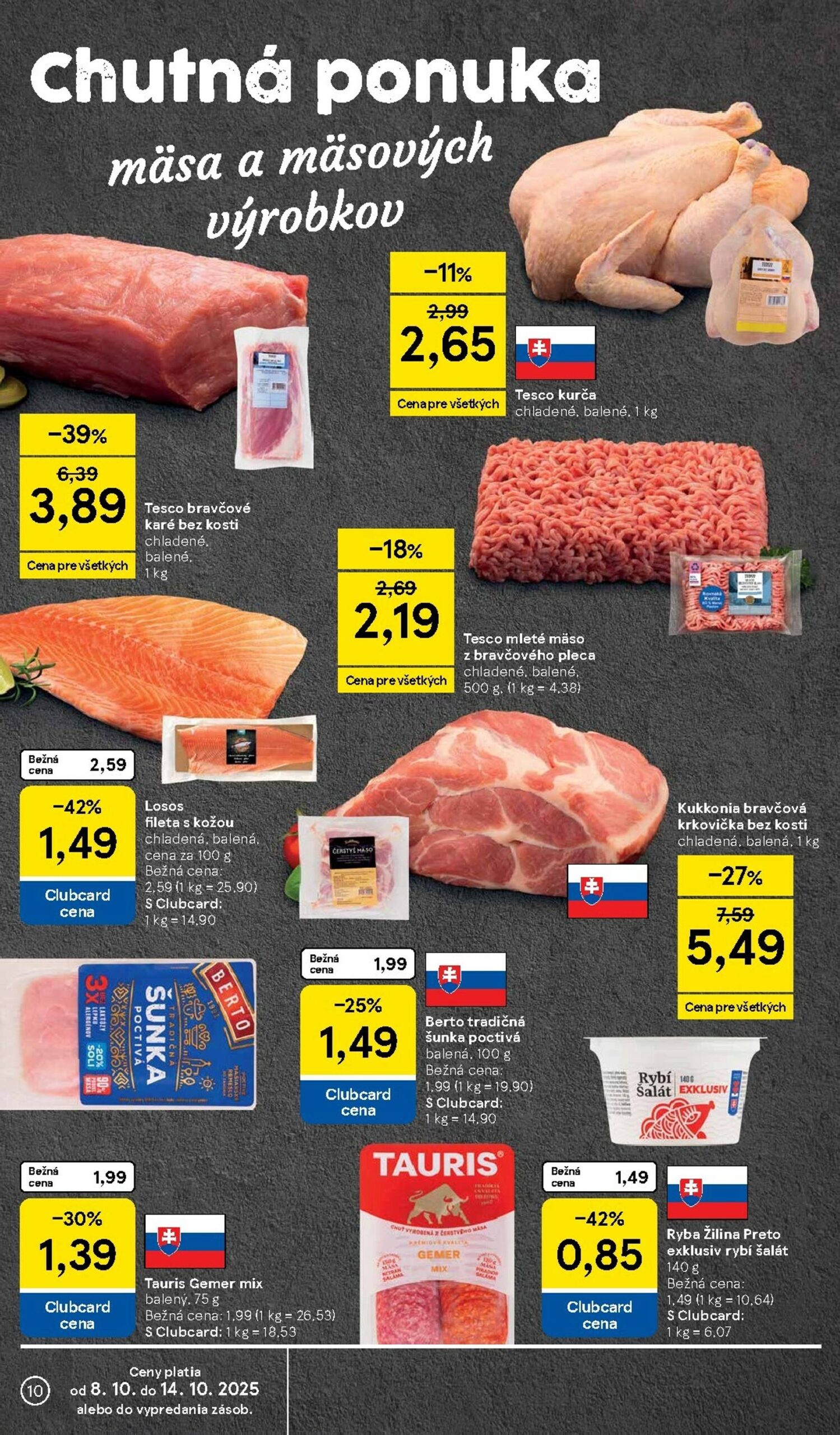 Page 10 of Aktuálny tesco leták platný od stredy 08.10 do 14.10