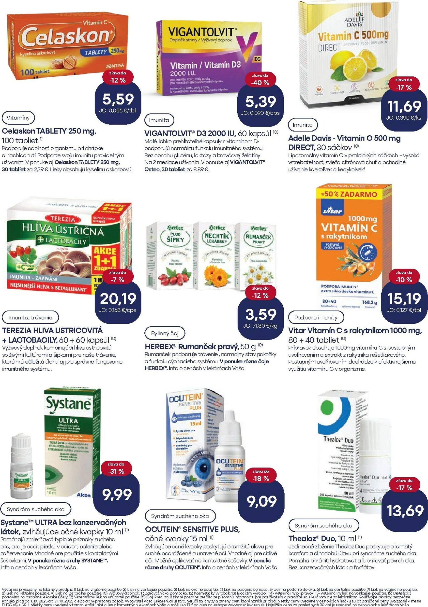 Page 12 of Aktuálny vasa-lekaren leták platný od stredy 01.10 do 31.10