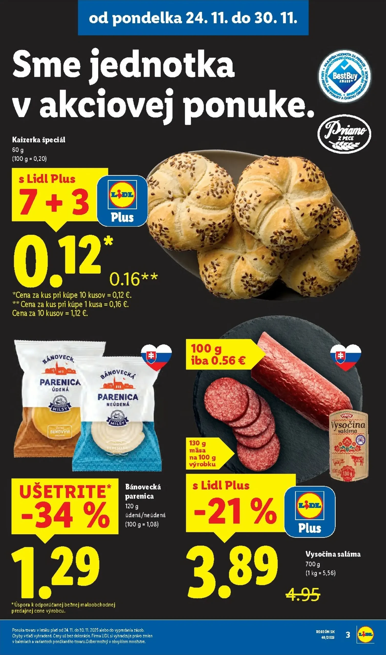 Page 3 of Aktuálny lidl leták platný od pondelka 24.11 do 30.11