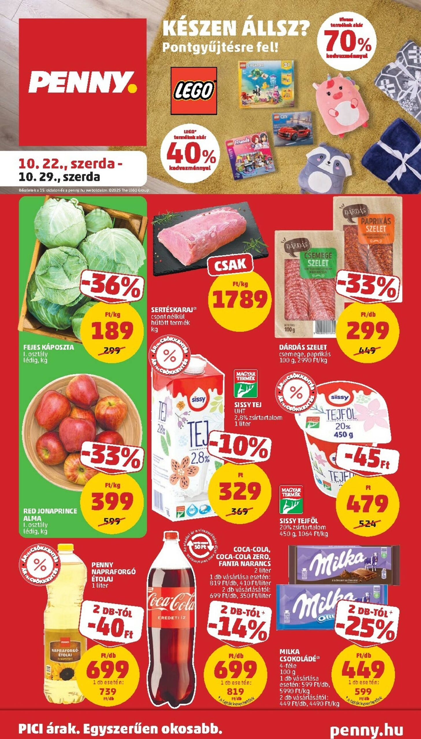 Page 1 of Aktuálny penny-madarsko leták platný od stredy 22.10 do 29.10