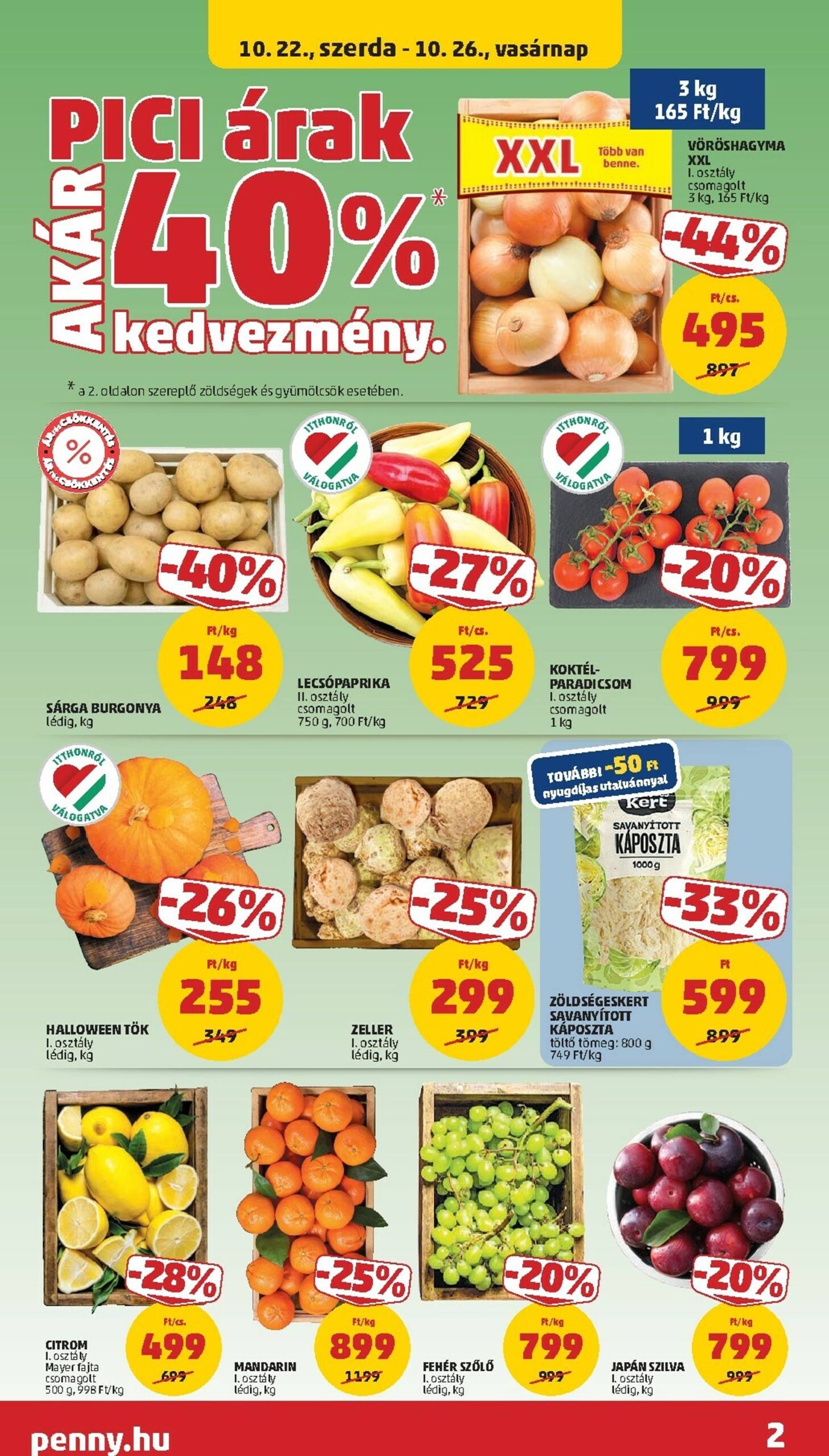 Page 2 of Aktuálny penny-madarsko leták platný od stredy 22.10 do 29.10