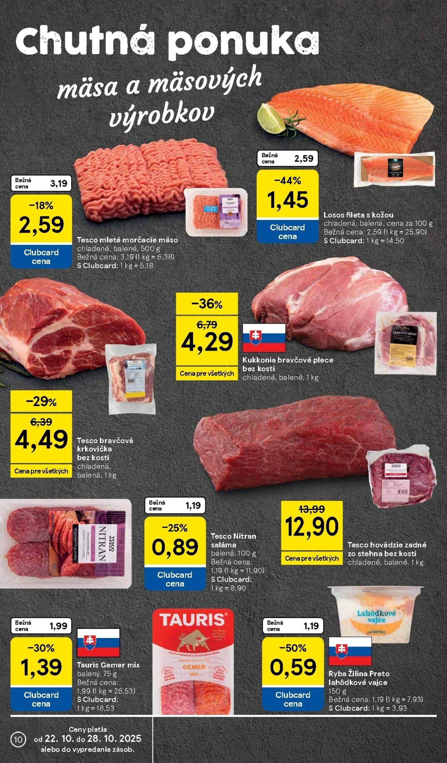 Page 10 of Aktuálny tesco leták platný od stredy 22.10 do 28.10