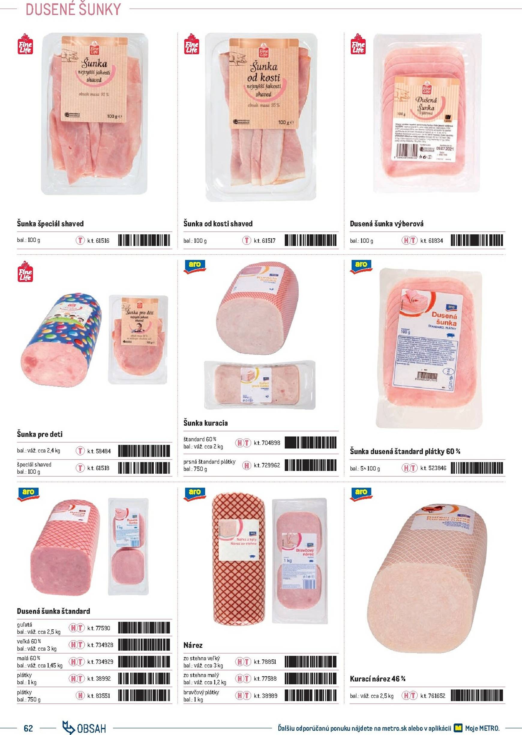 Page 62 of Aktuálny metro leták platný od stredy 01.10 do 31.12